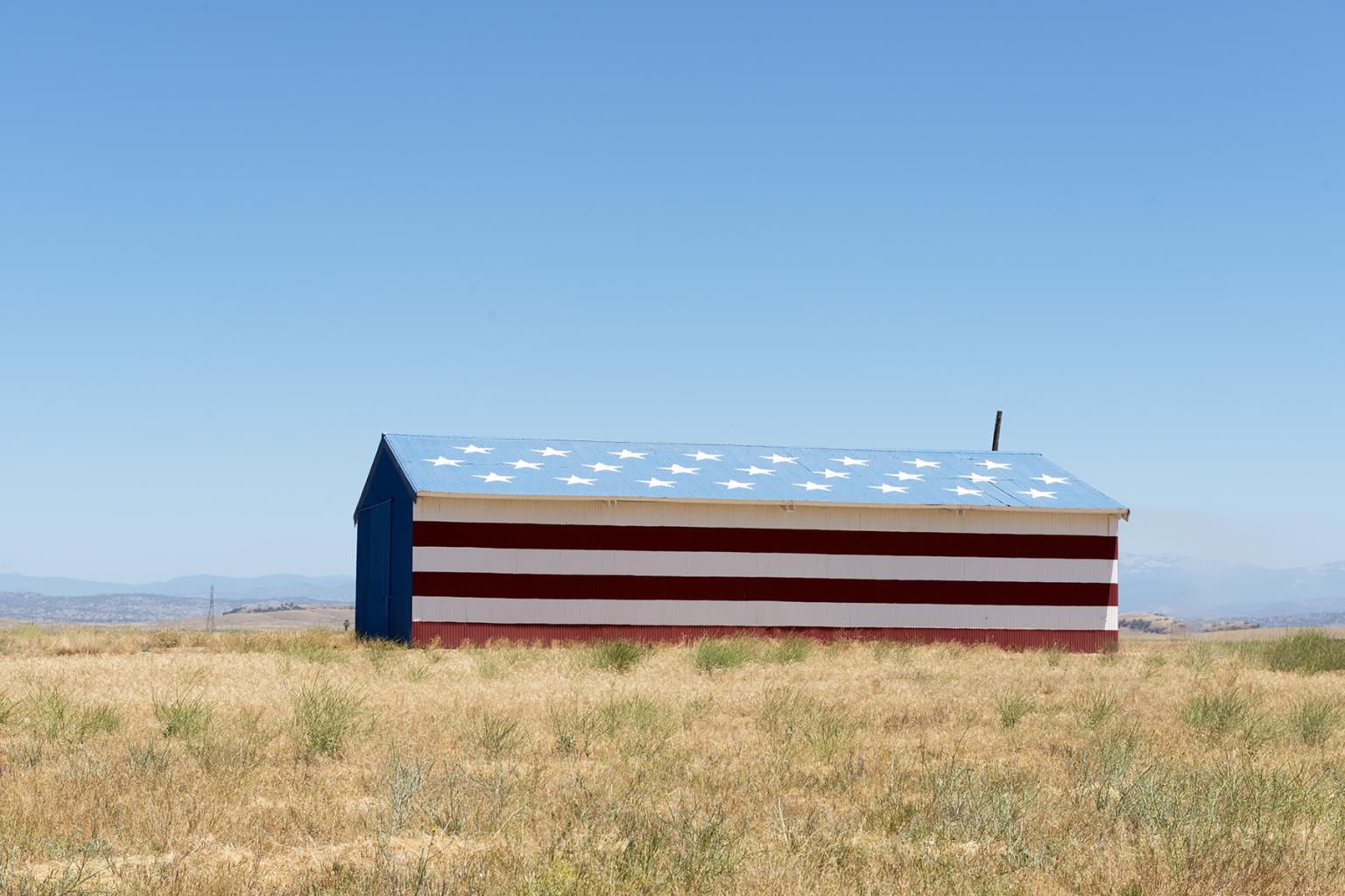 Patriotic Barn By Piddix Giclee Canvas