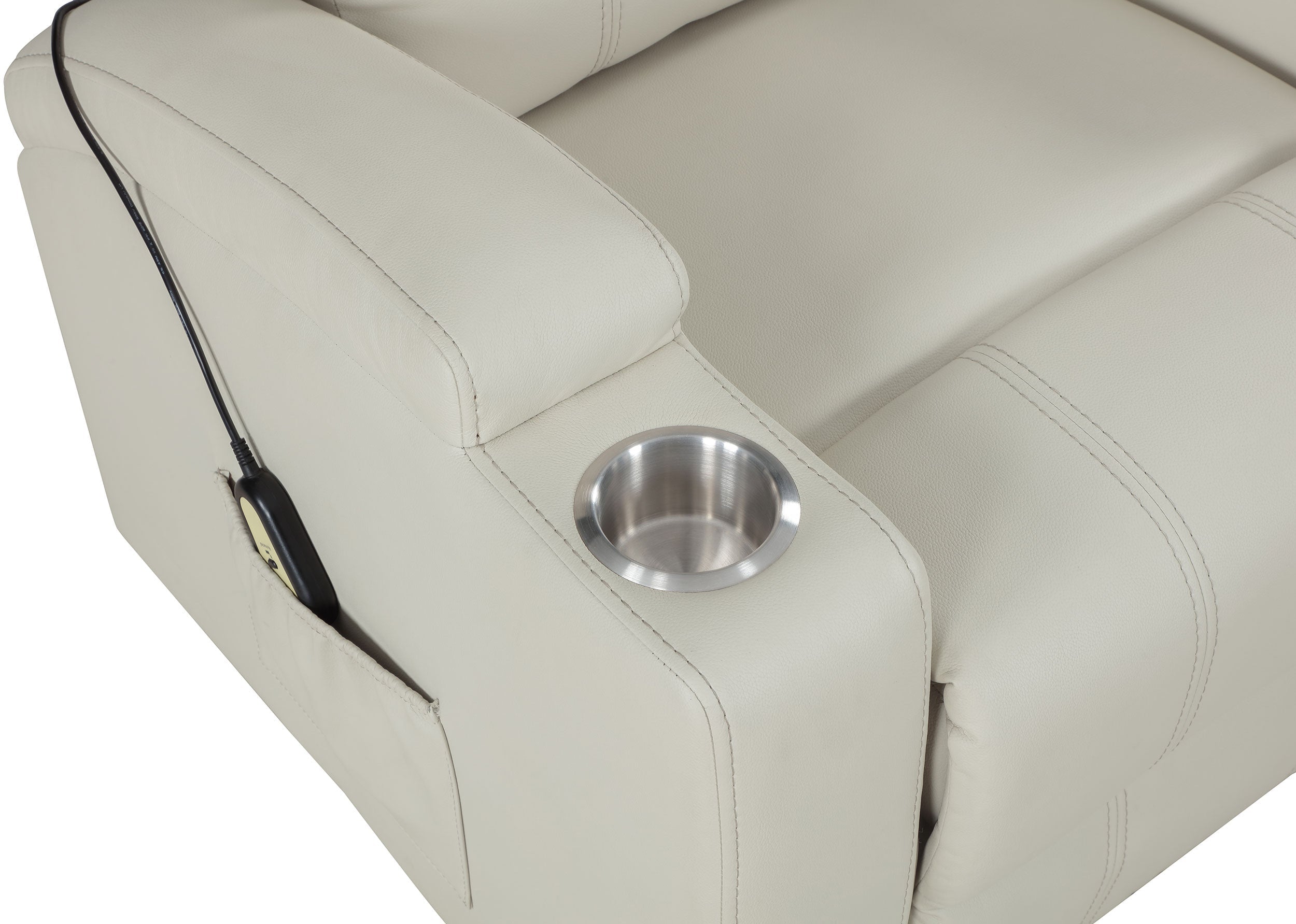 Armstrong Upholstered Power Lift Massage Recliner