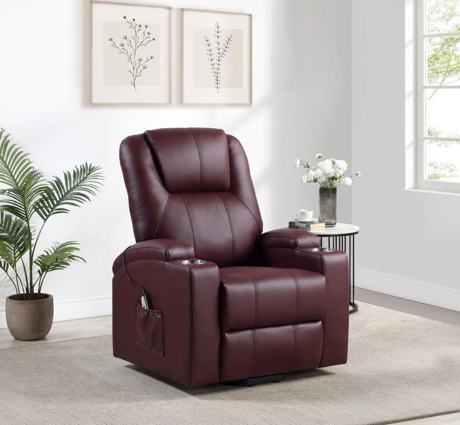 Armstrong Upholstered Power Lift Massage Recliner