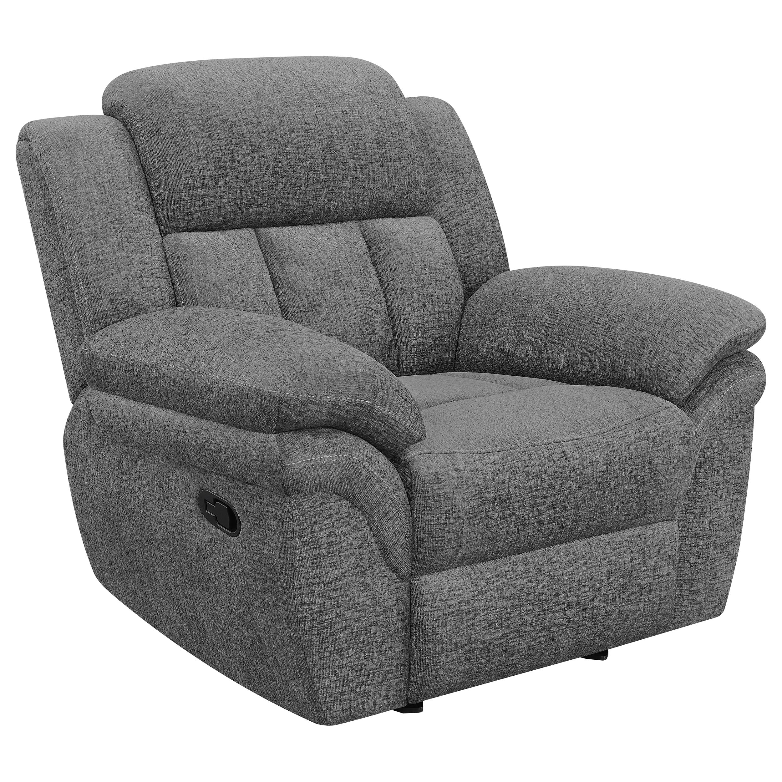 Bahrain Upholstered Glider Recliner Charcoal