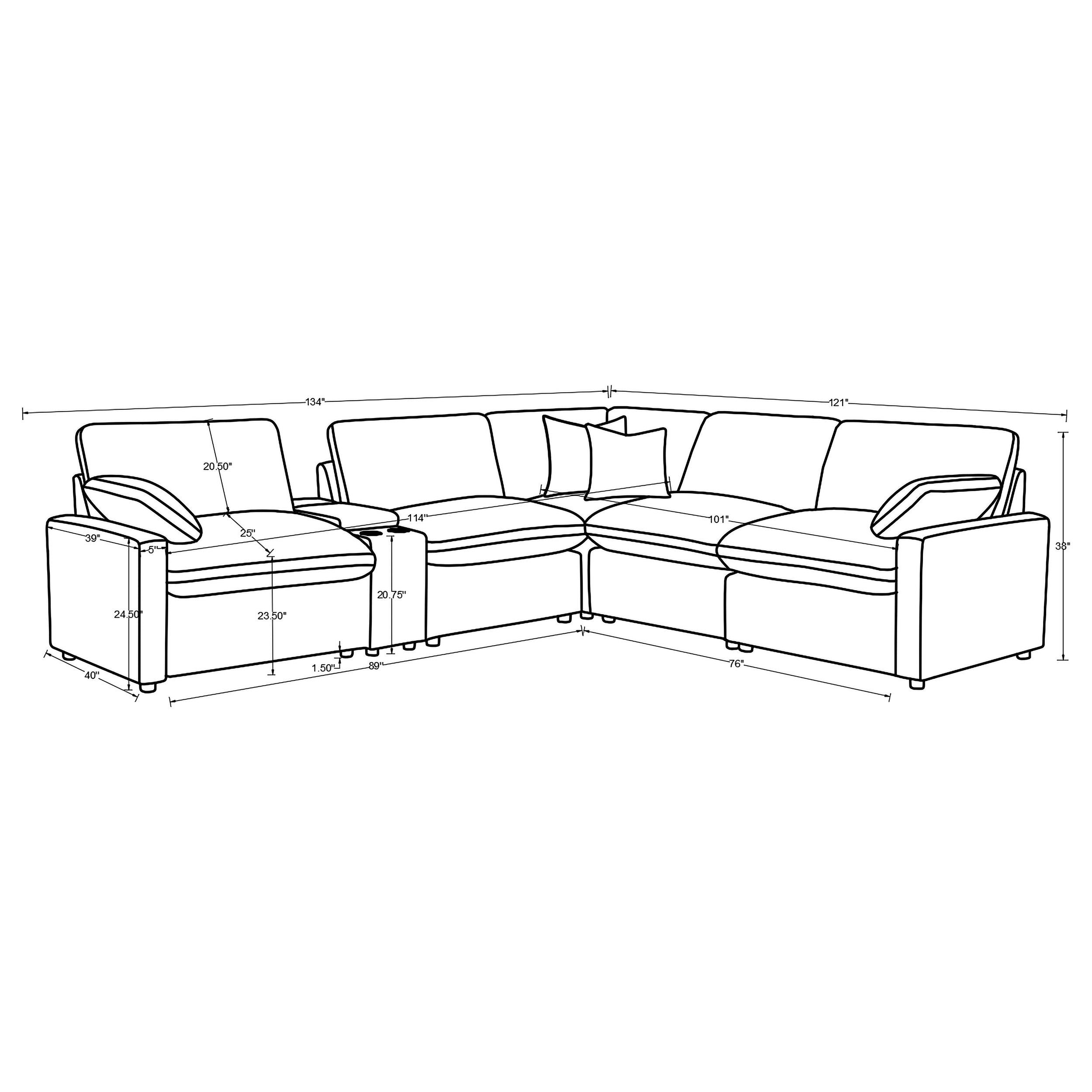 Collins Modular Power Reclining Sectional
