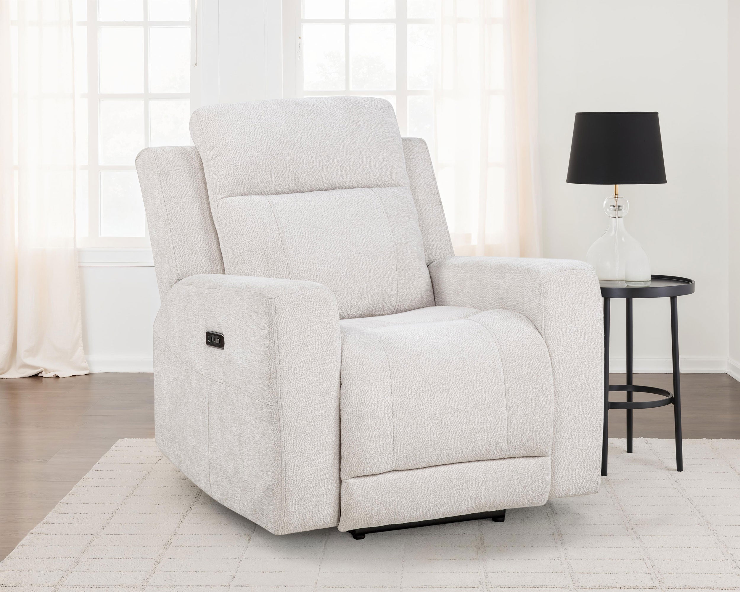 Kennett Chenille Upholstered Power Recliner Chair