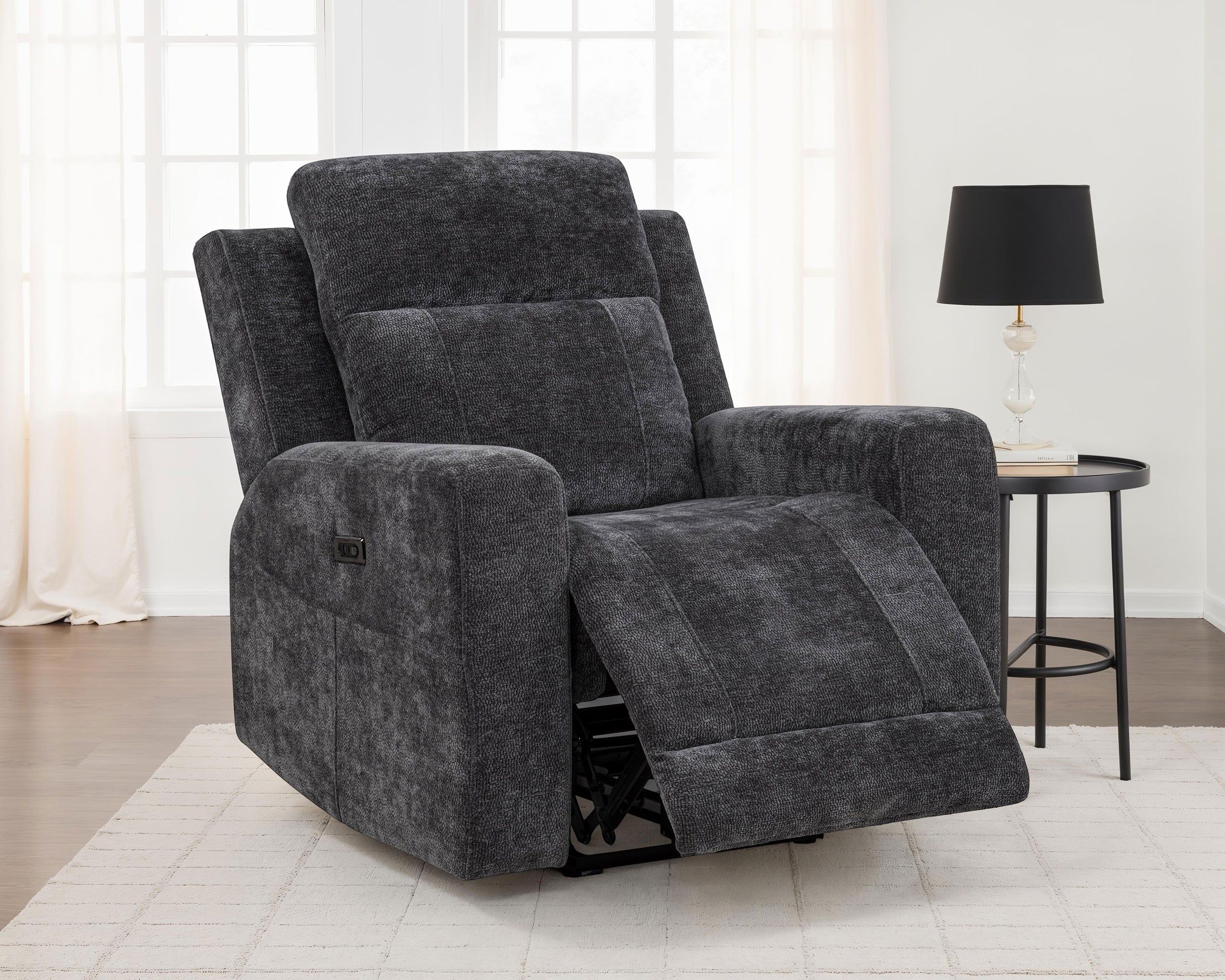 Kennett Chenille Upholstered Power Recliner Chair