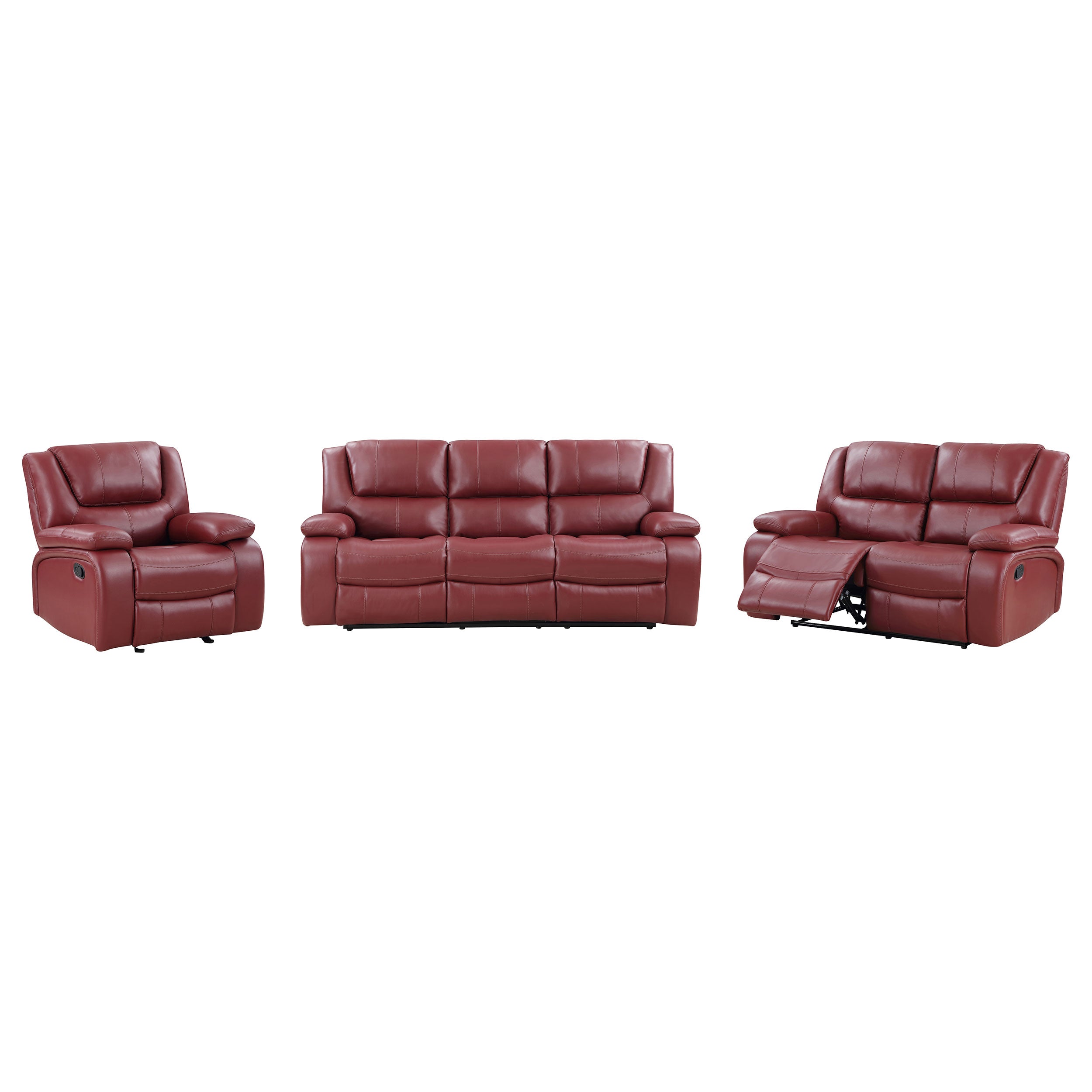 Camila Upholstered Reclining Sofa Set