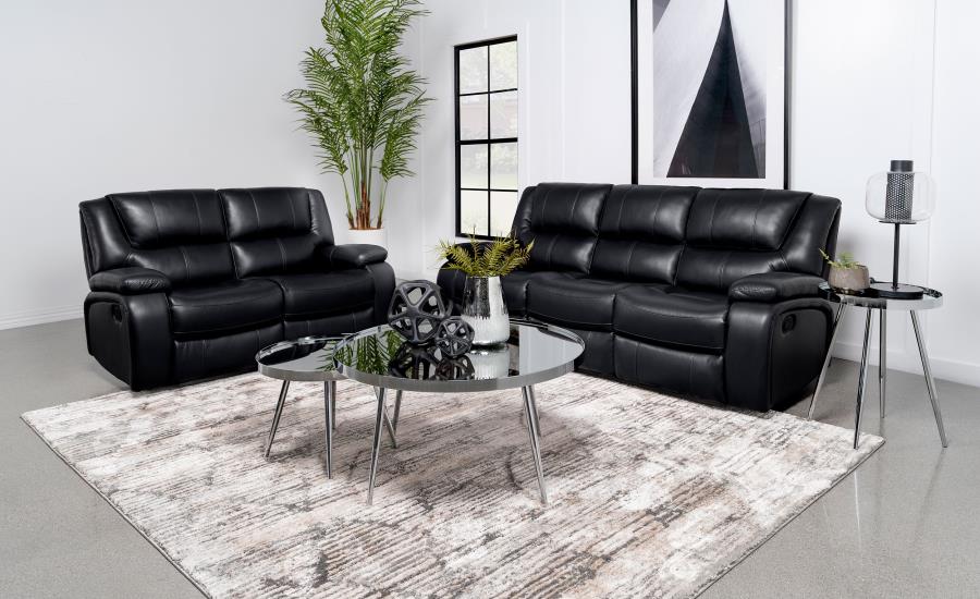 Camila Upholstered Reclining Sofa Set