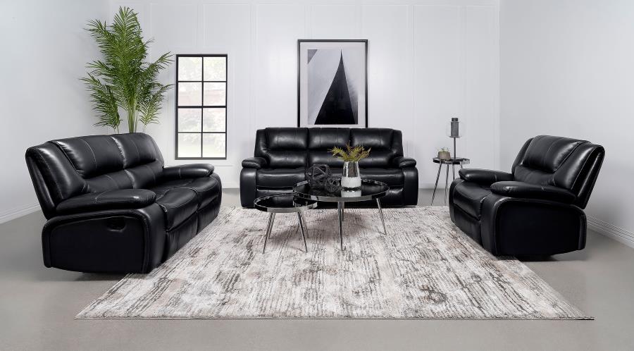 Camila Upholstered Reclining Sofa Set