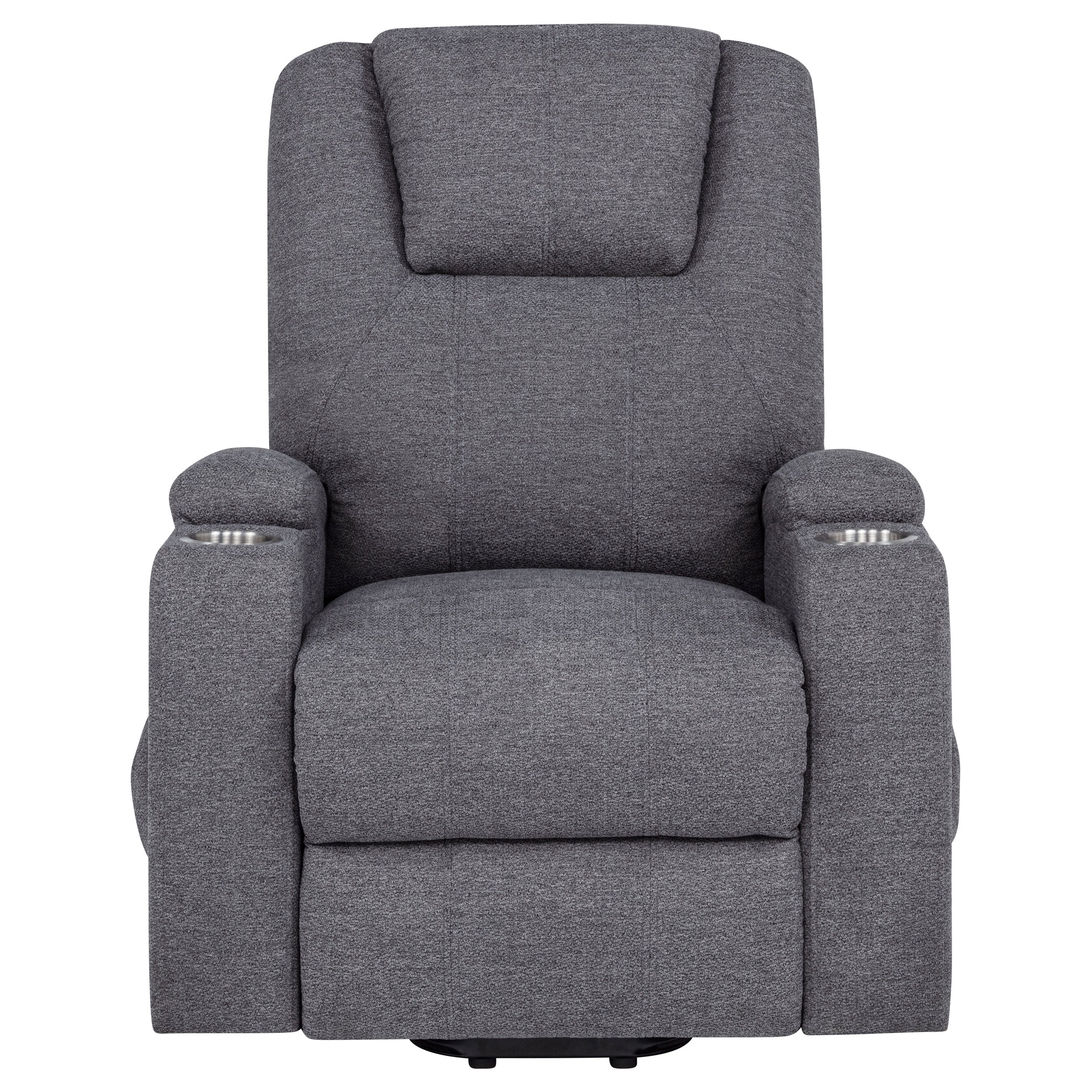 Louie Chenille Upholstered Power Lift Massage Chair