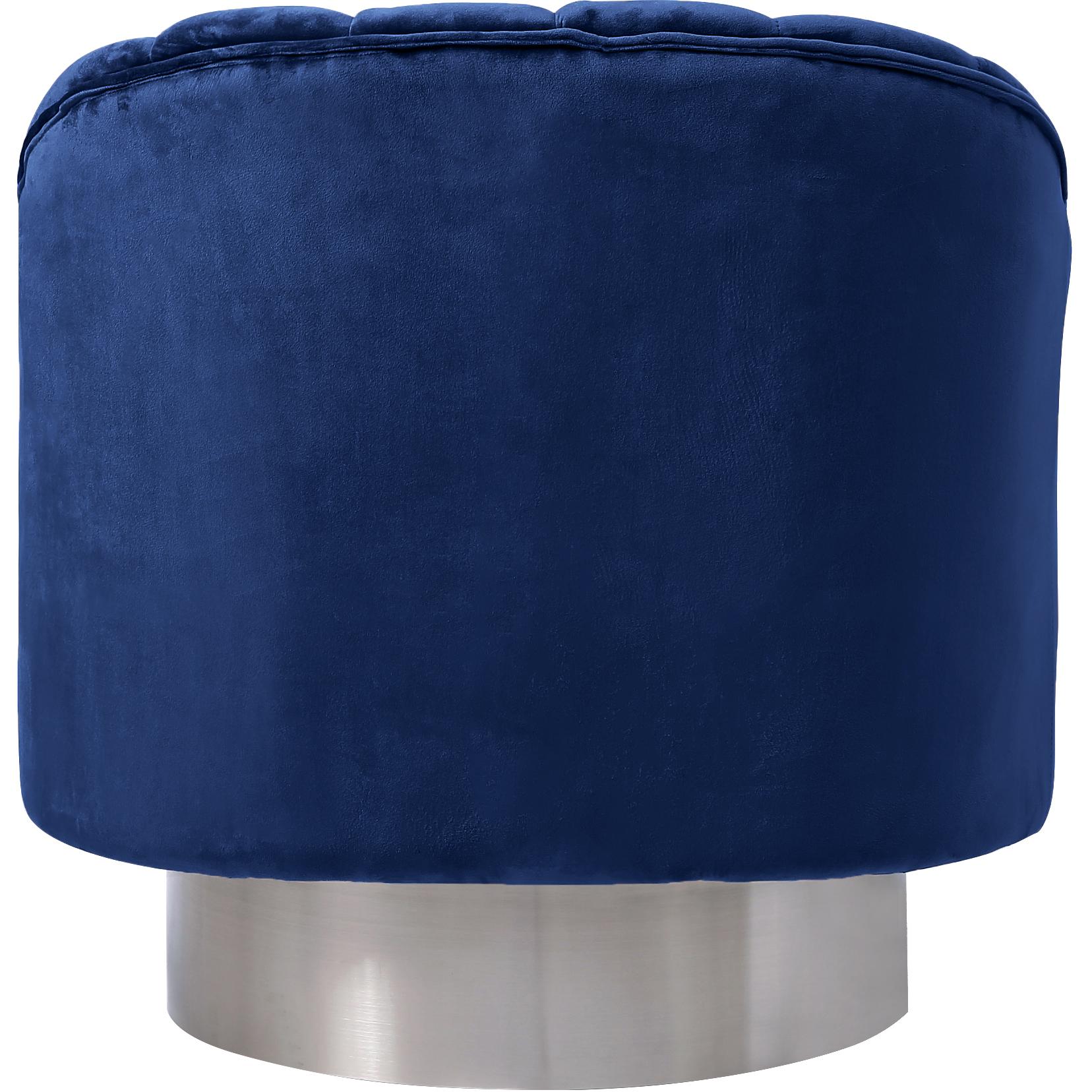 Meridian Farrah Navy Velvet Accent Chair