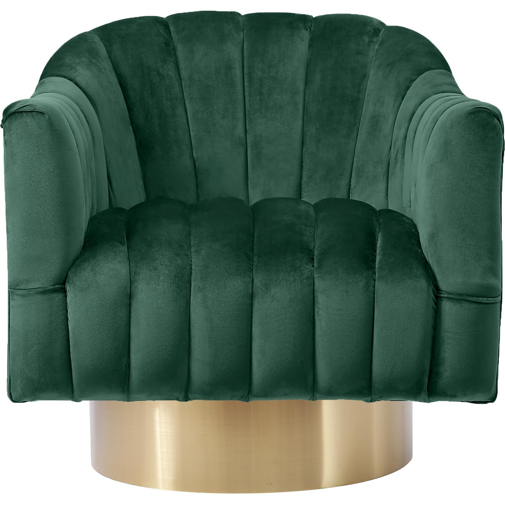 Meridian Farrah Green Velvet Accent Chair