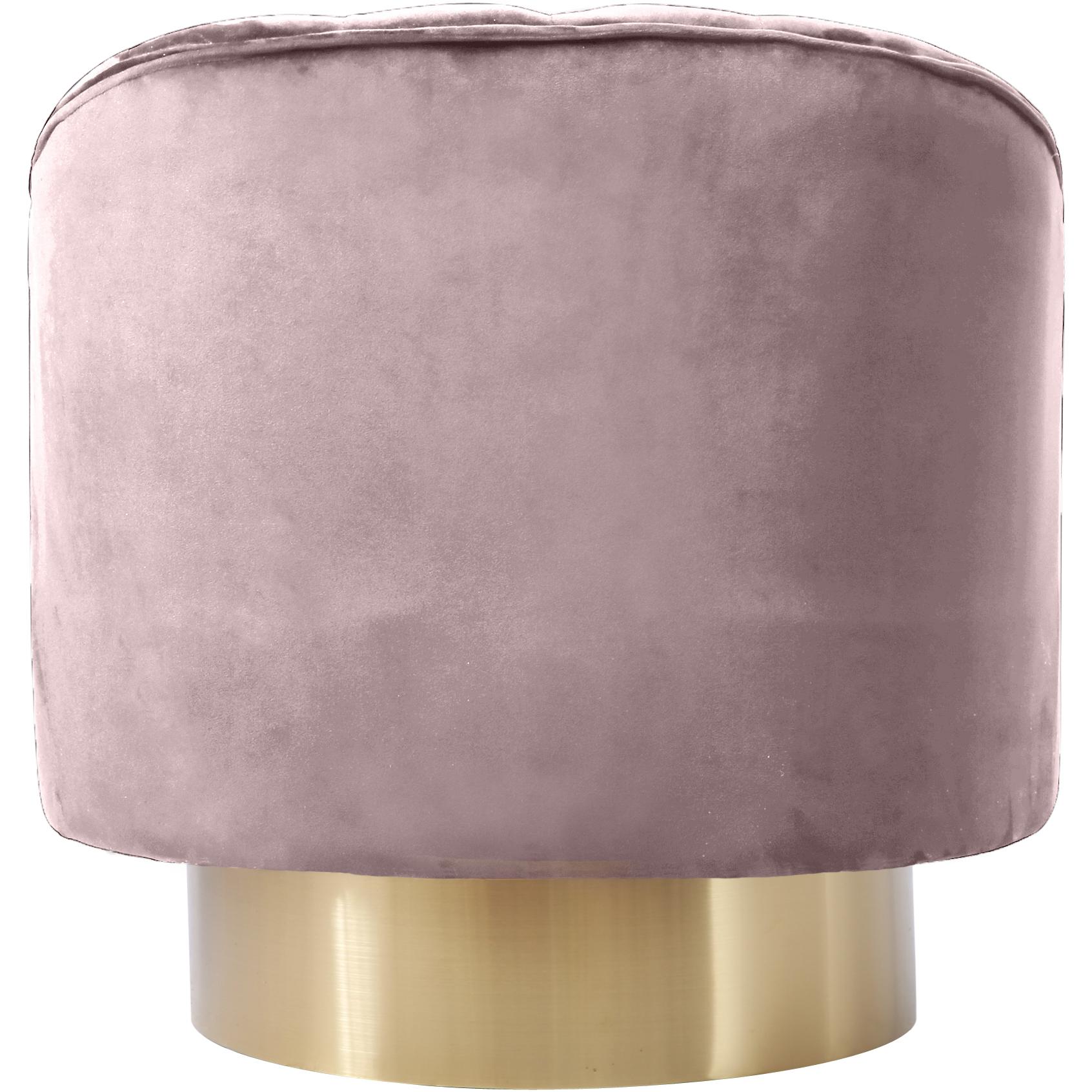 Meridian Farrah Pink Velvet Accent Chair