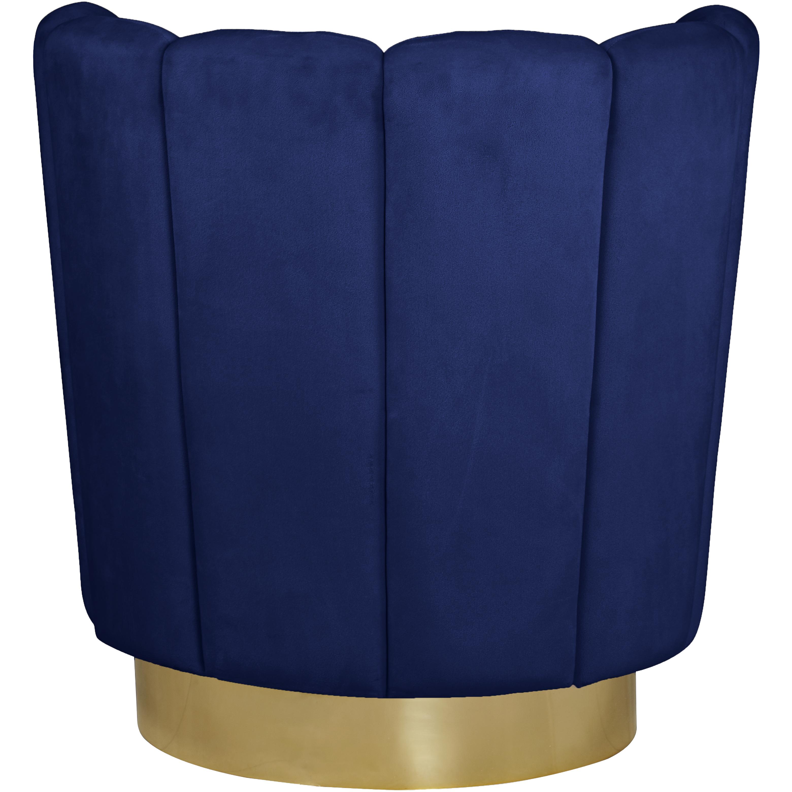 Meridian Lily Navy Velvet Accent Chair