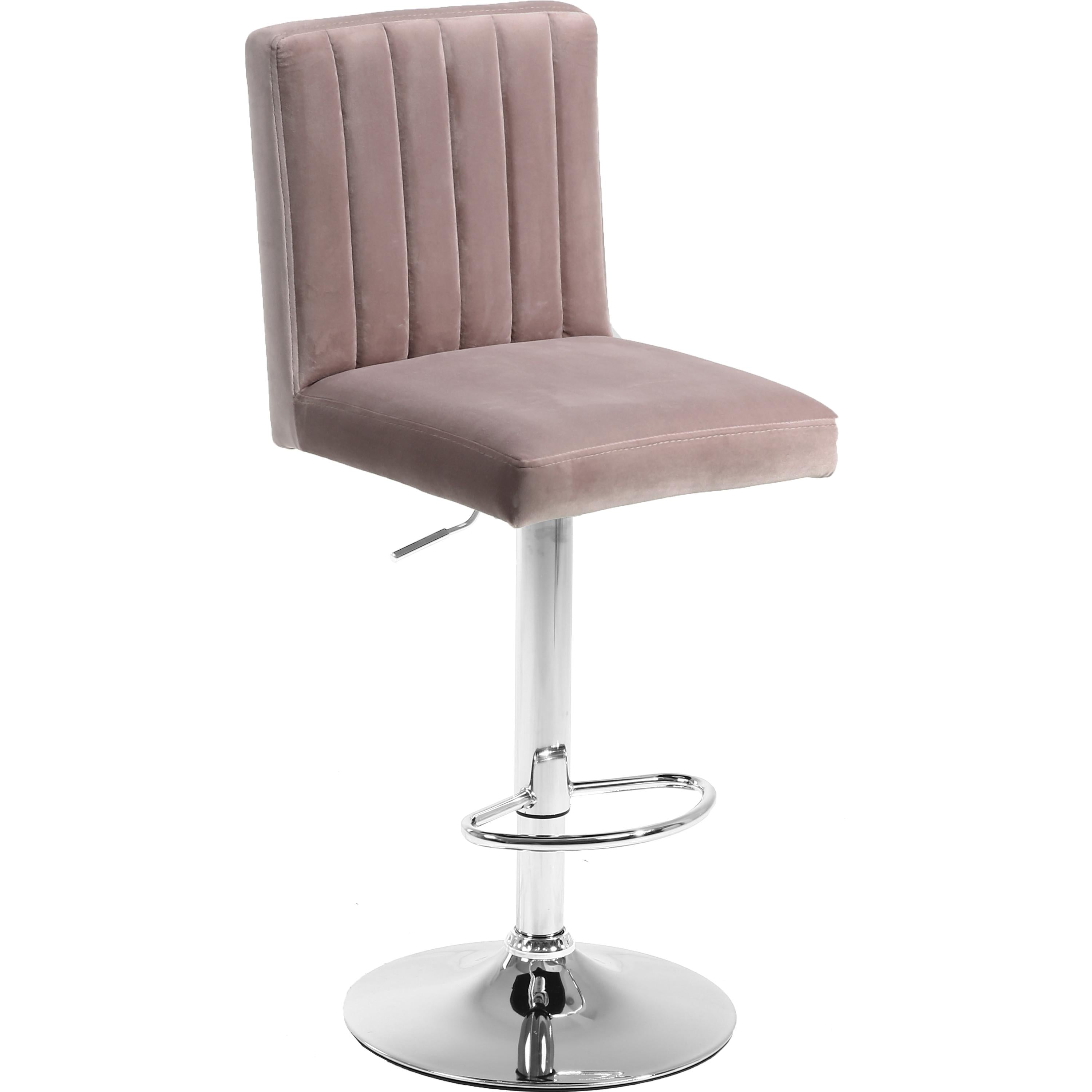 Meridian Joel Pink Velvet Adjustable Stool