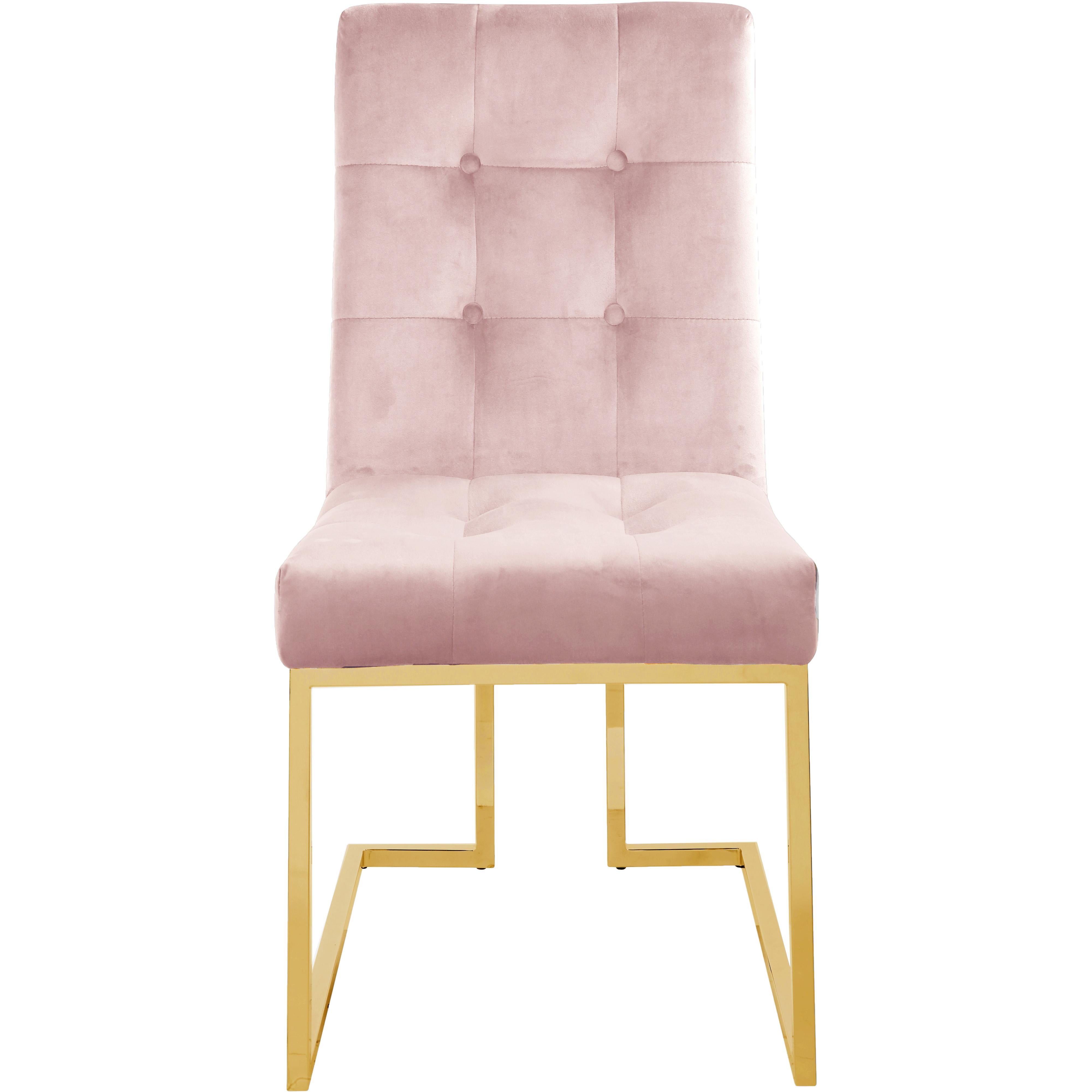 Meridian Pierre Pink Velvet Dining Chair