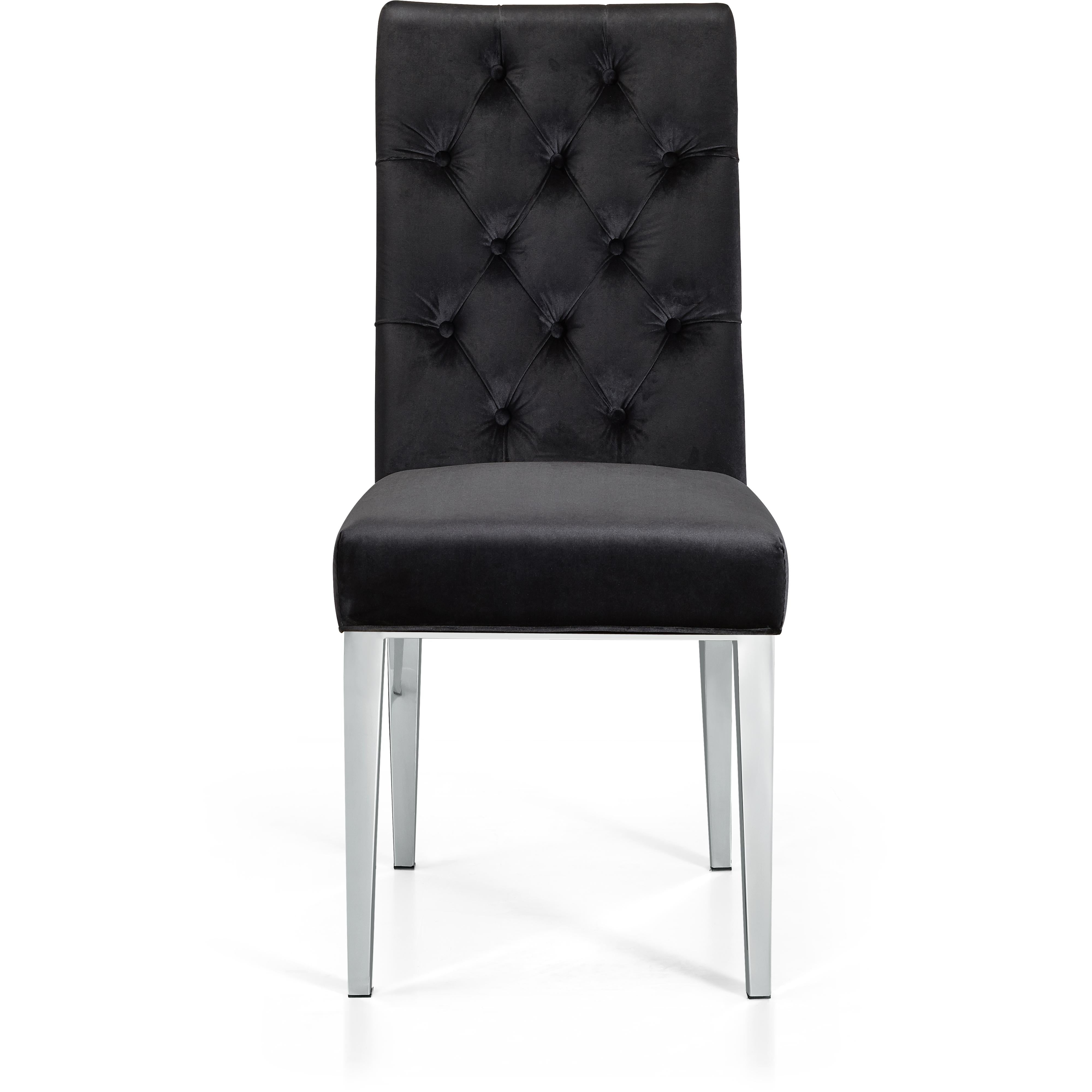 Meridian Juno Black Velvet Dining Chair