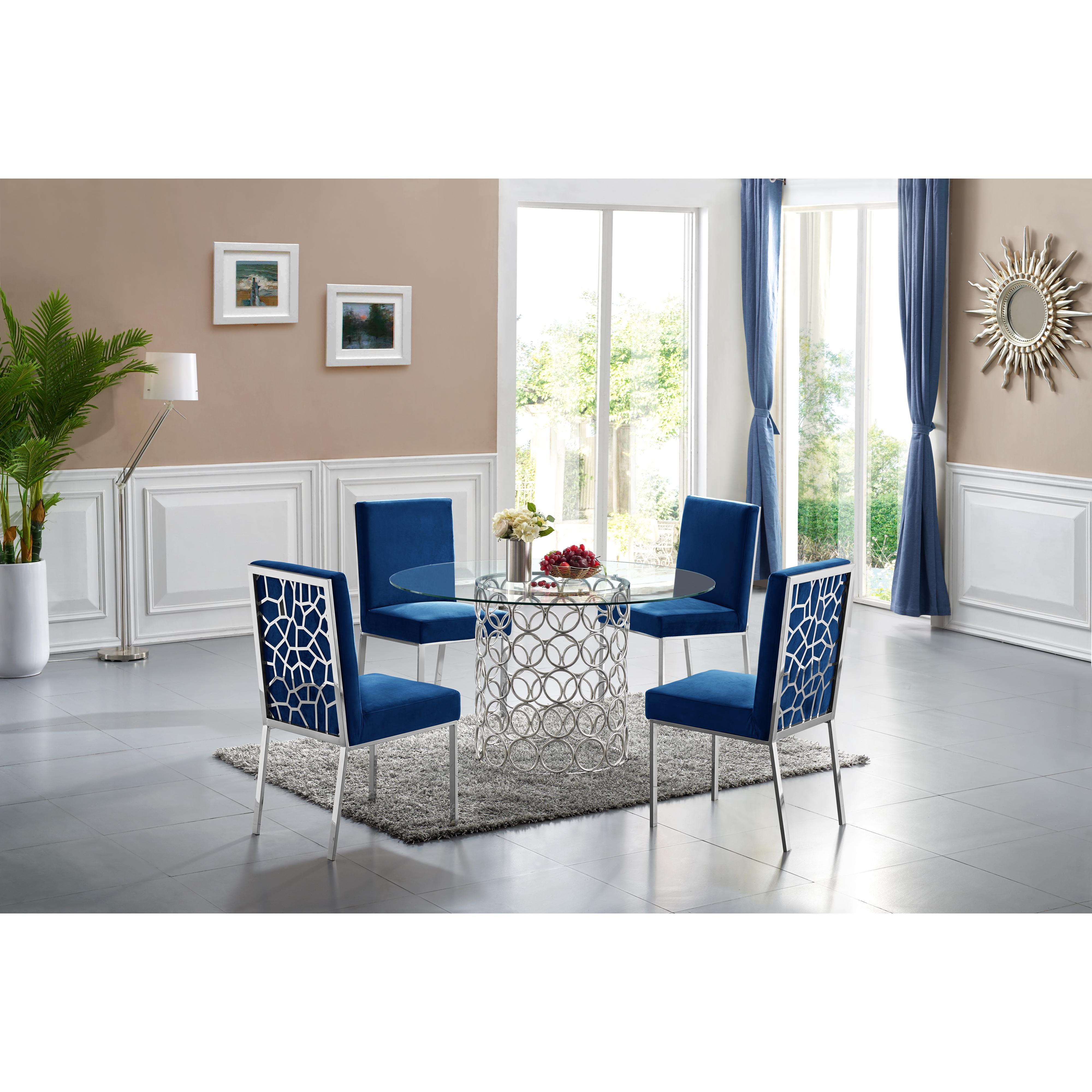 Meridian Opal Chrome Dining Table