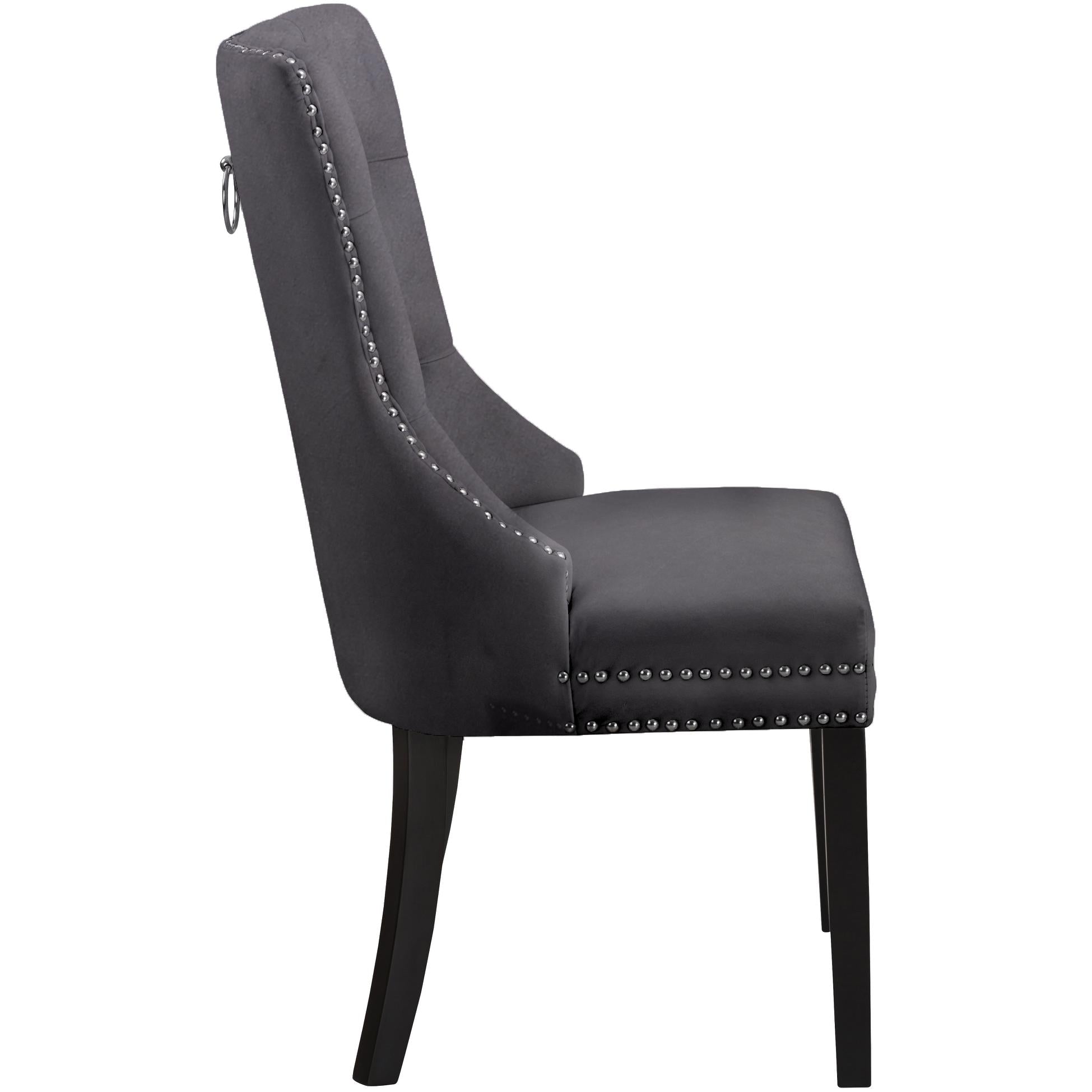 Meridian Nikki Grey Velvet Dining Chair