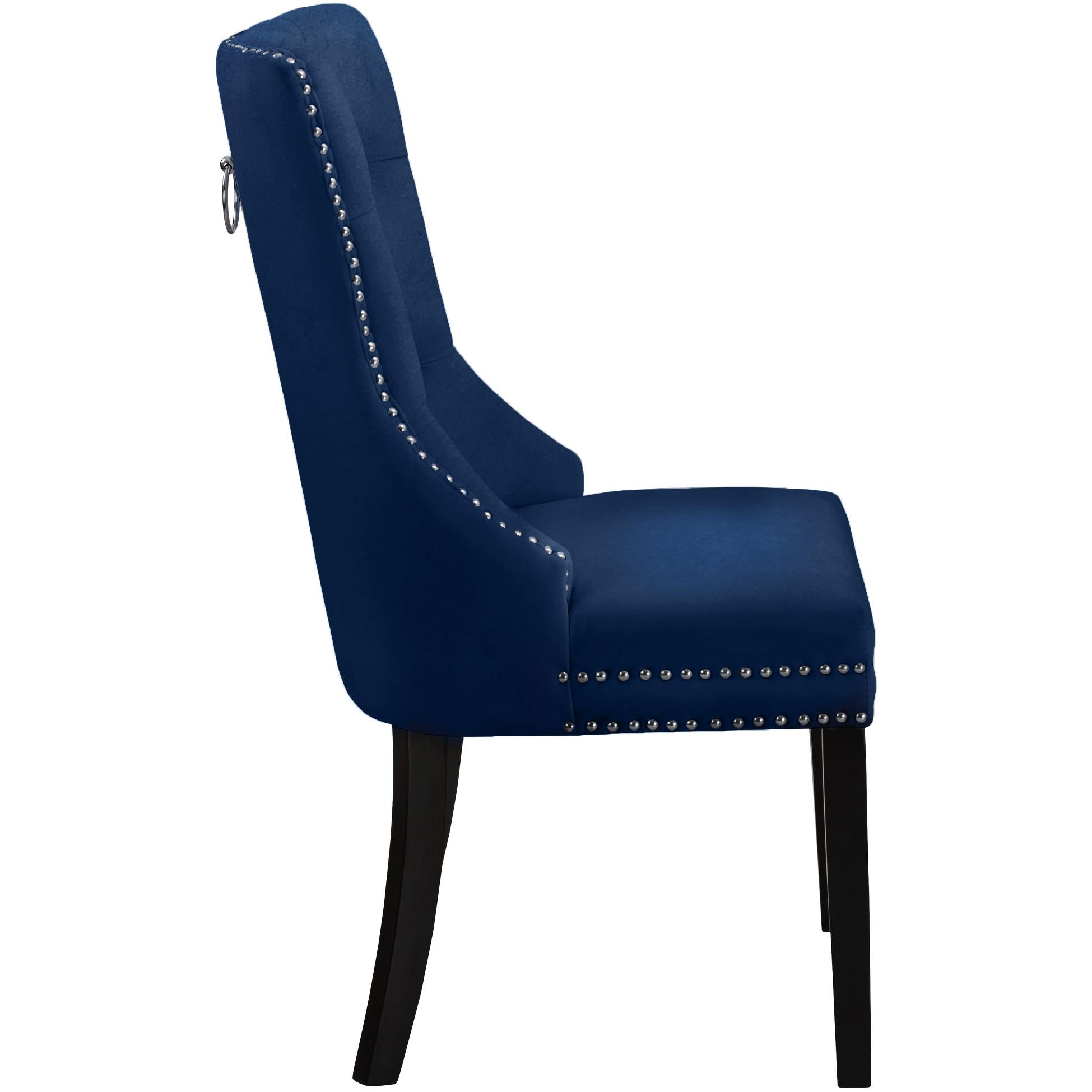 Meridian Nikki Navy Velvet Dining Chair