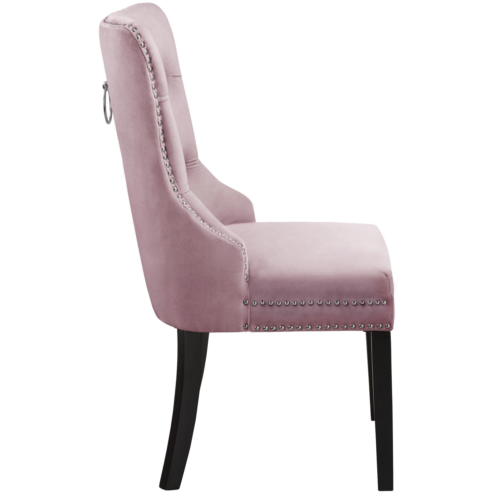 Meridian Nikki Pink Velvet Dining Chair