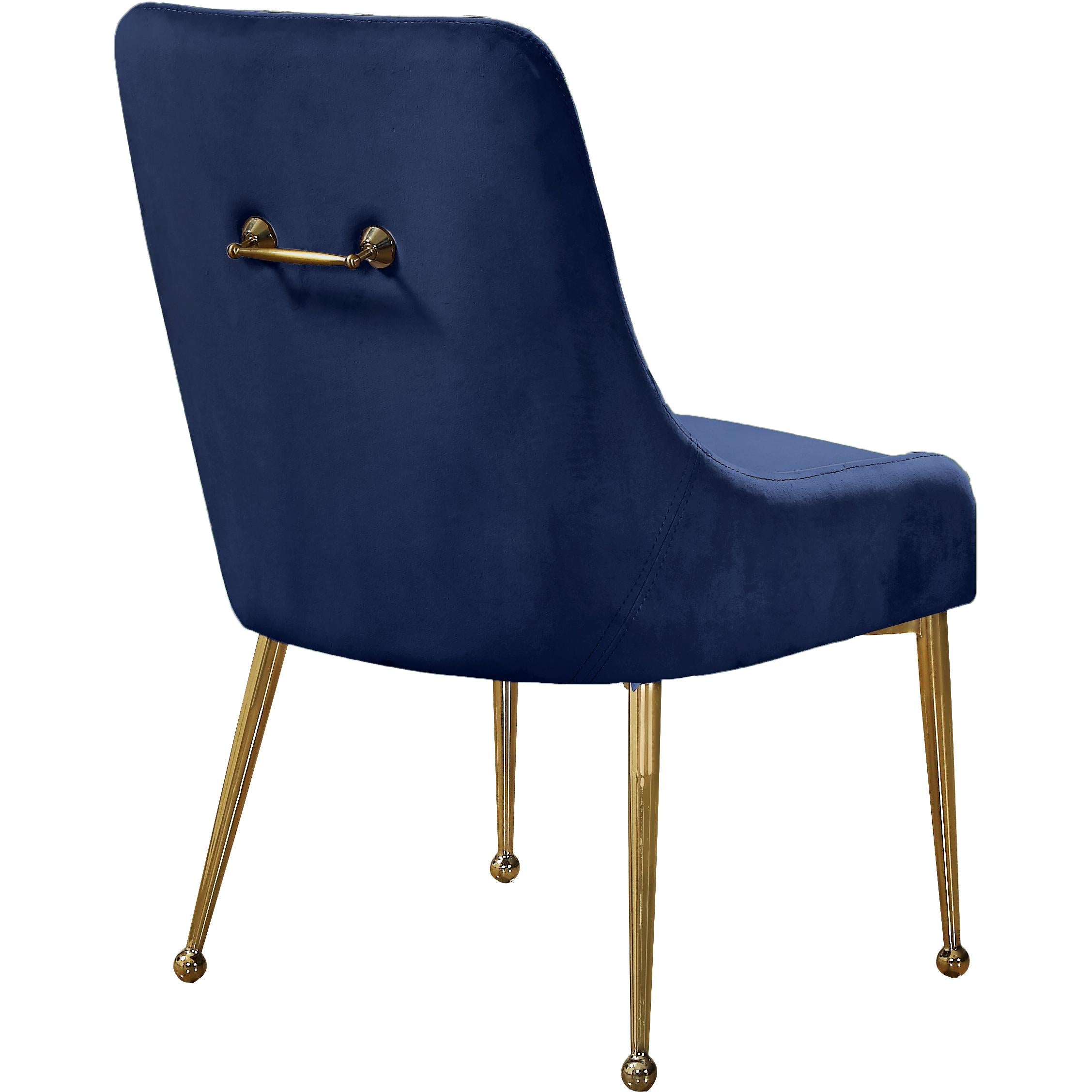 Meridian Owen Navy Velvet Dining Chair