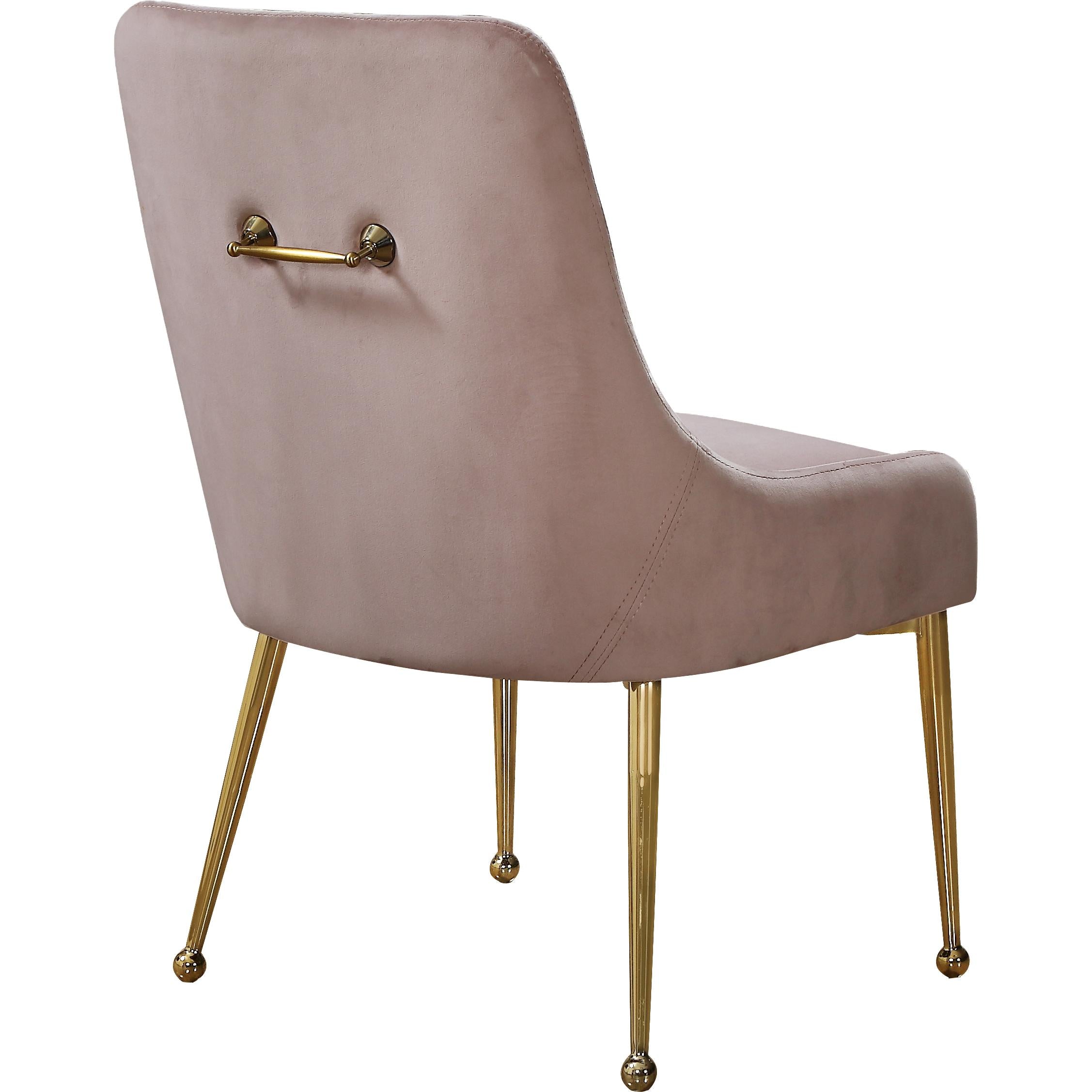 Meridian Owen Pink Velvet Dining Chair
