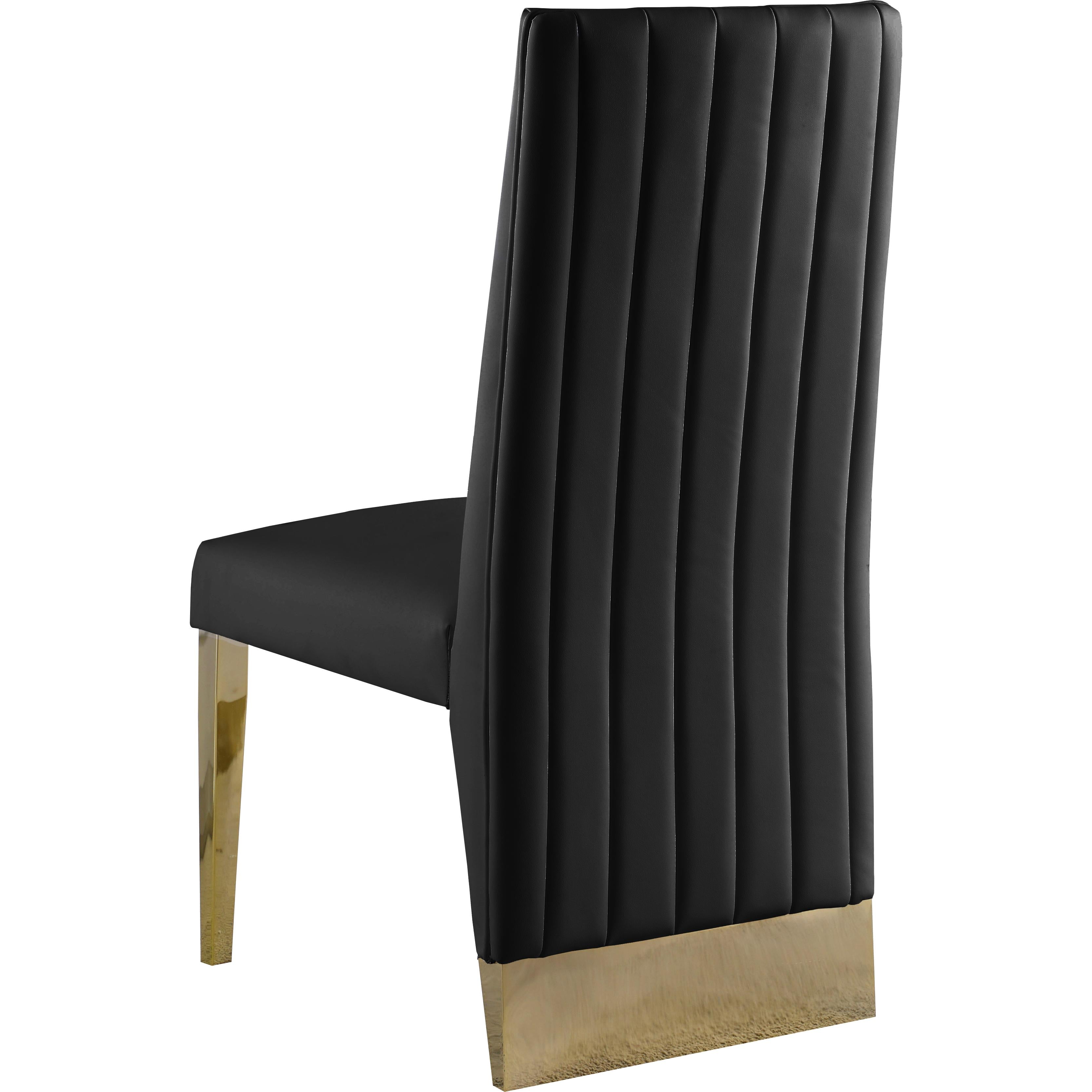 Meridian Porsha Black Vegan Leather Dining Chair