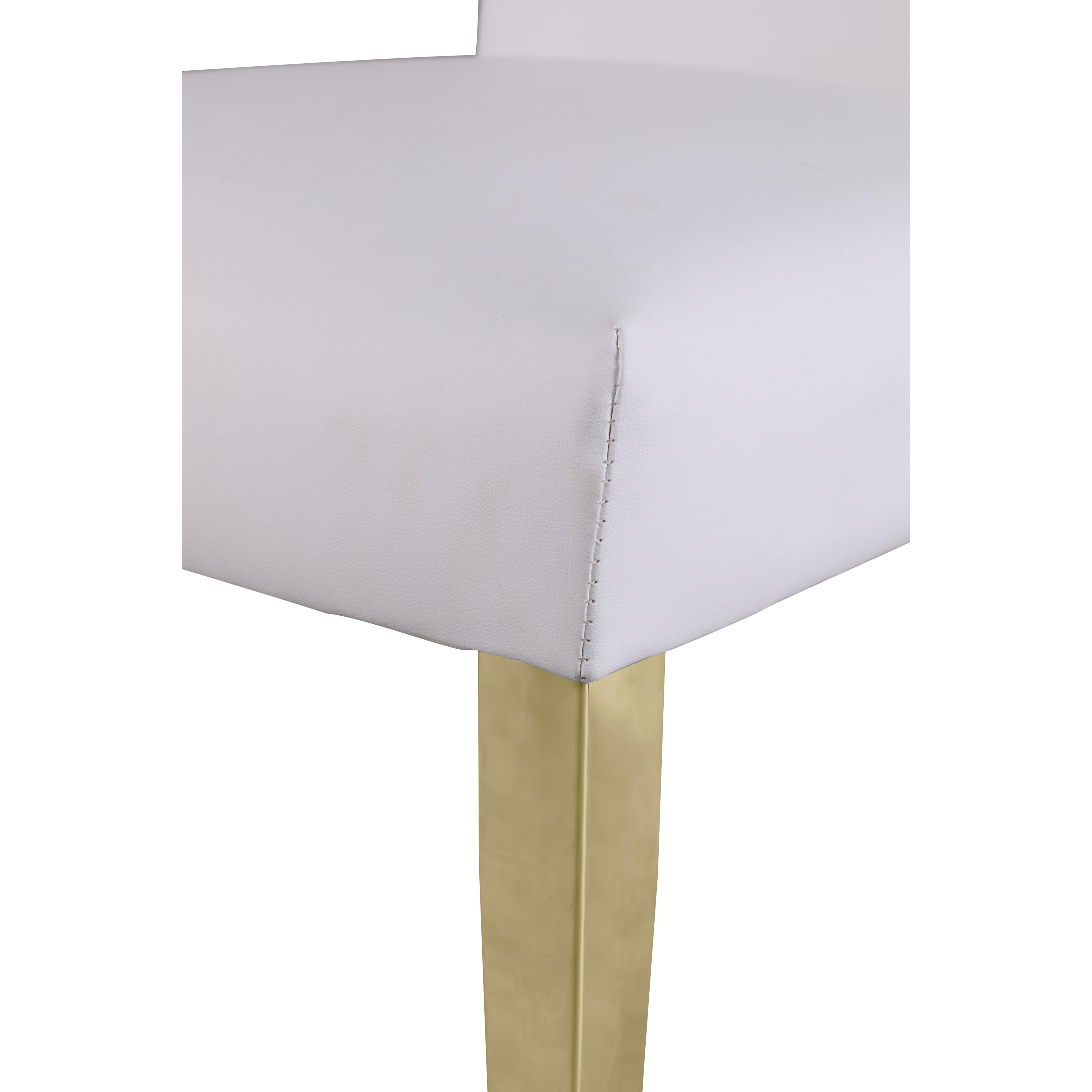 Meridian Porsha White Vegan Leather Dining Chair