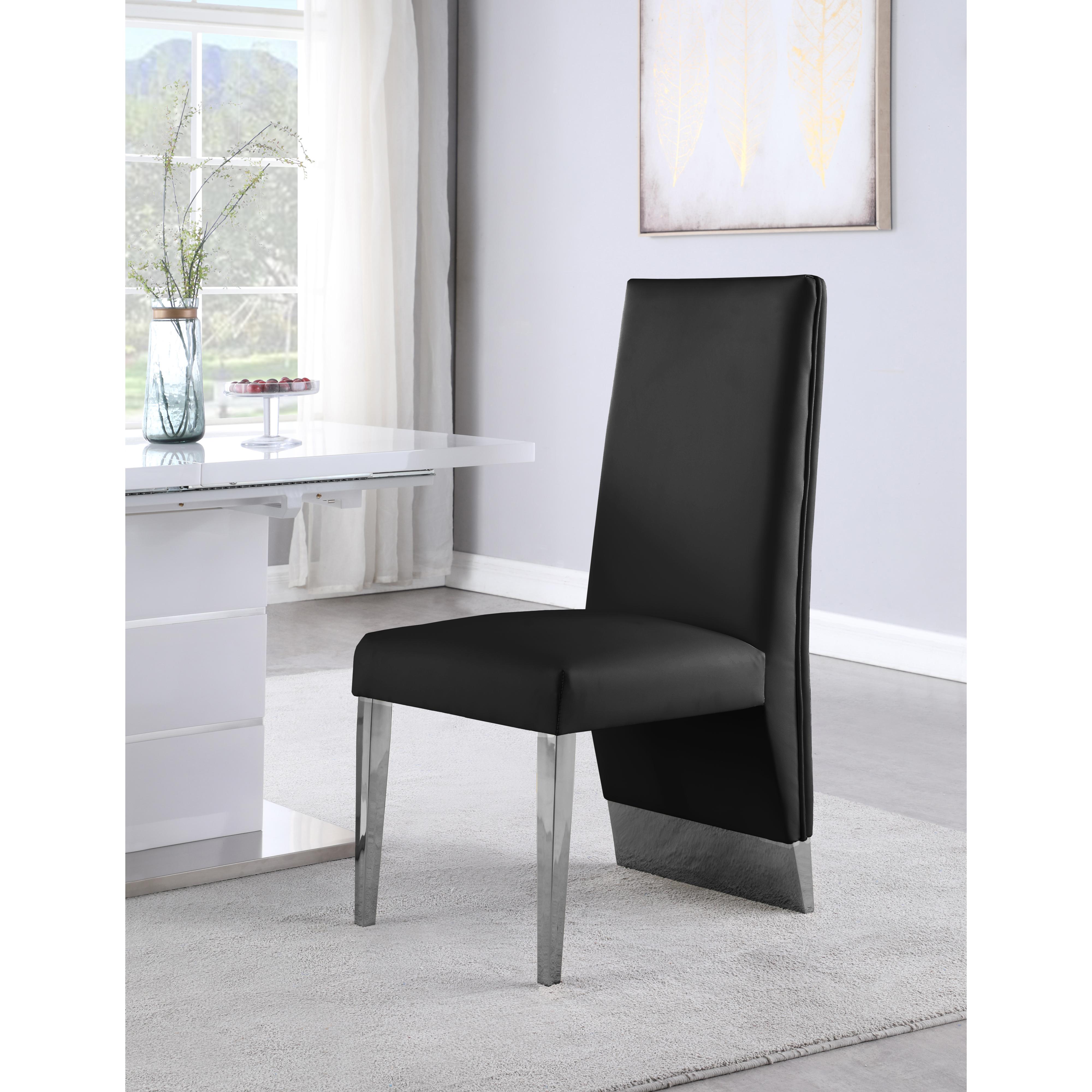 Meridian Porsha Black Vegan Leather Dining Chair