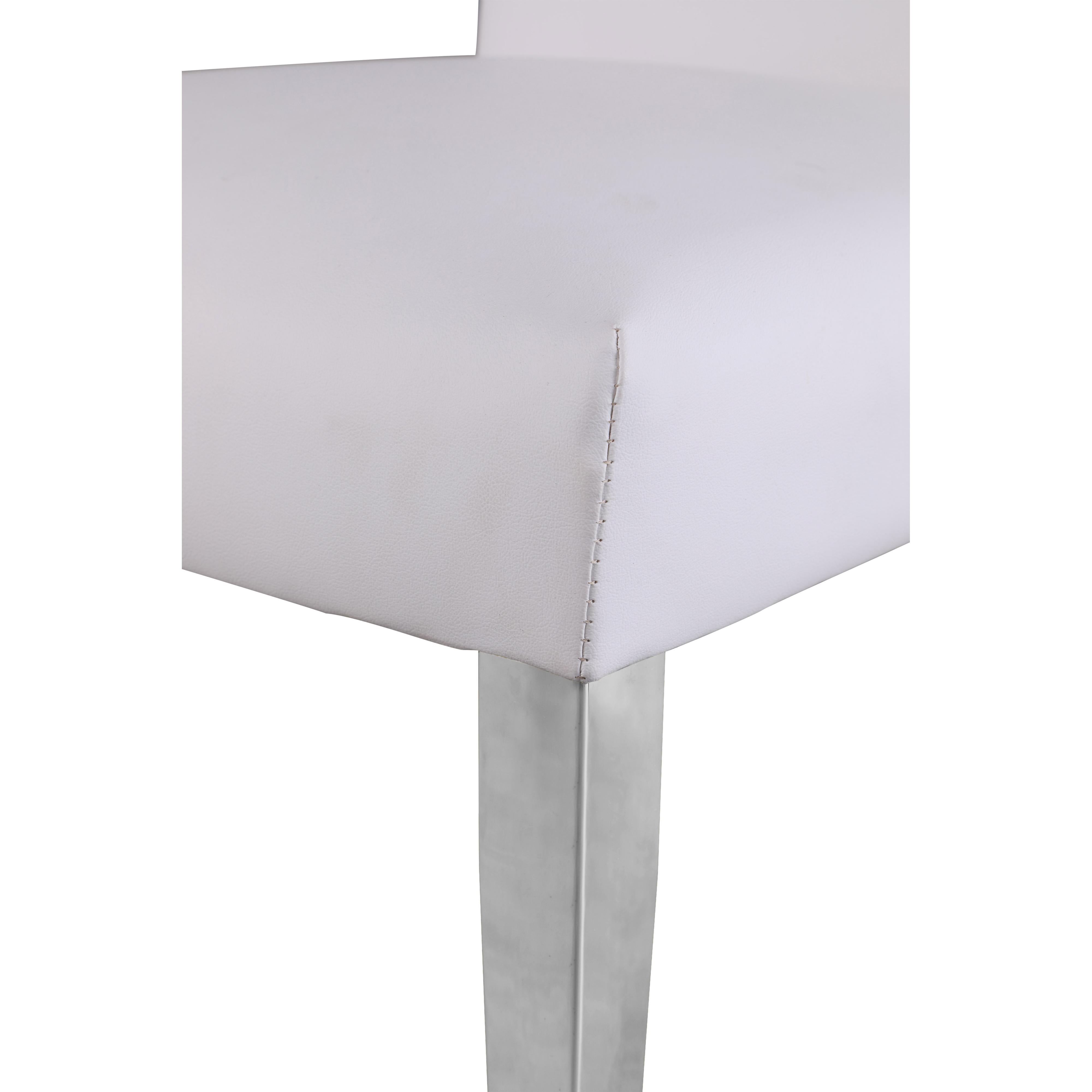 Meridian Porsha White Vegan Leather Dining Chair