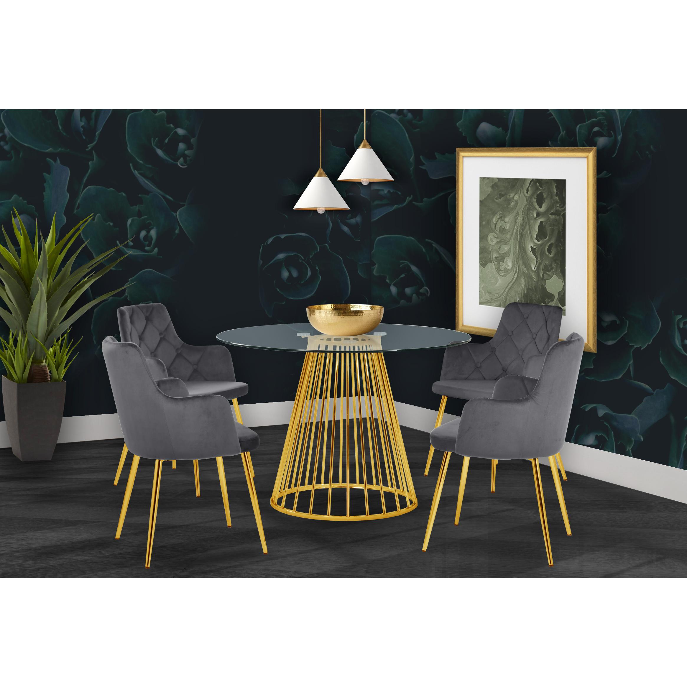 Meridian Gio Gold Dining Table