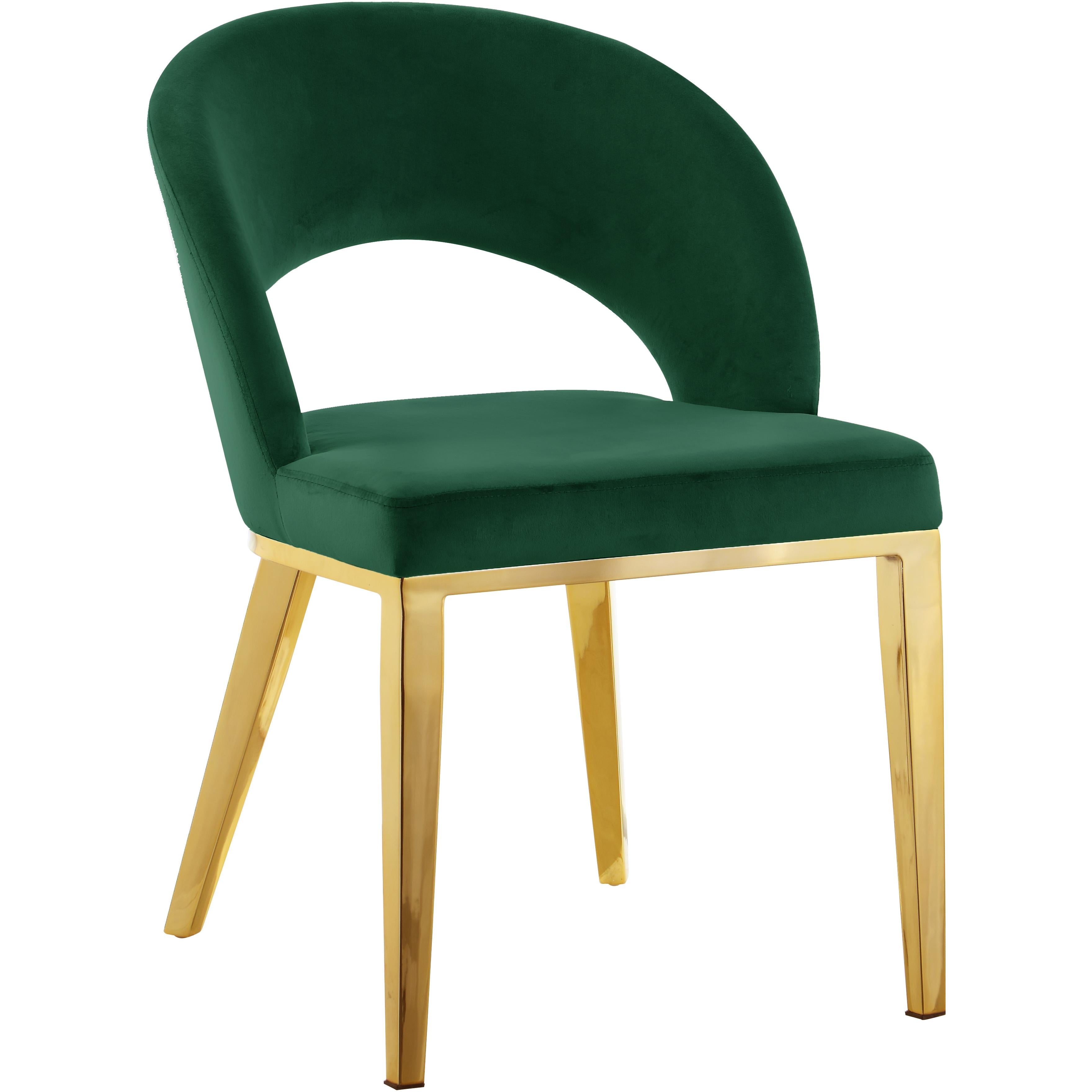 Meridian Roberto Green Velvet Dining Chair