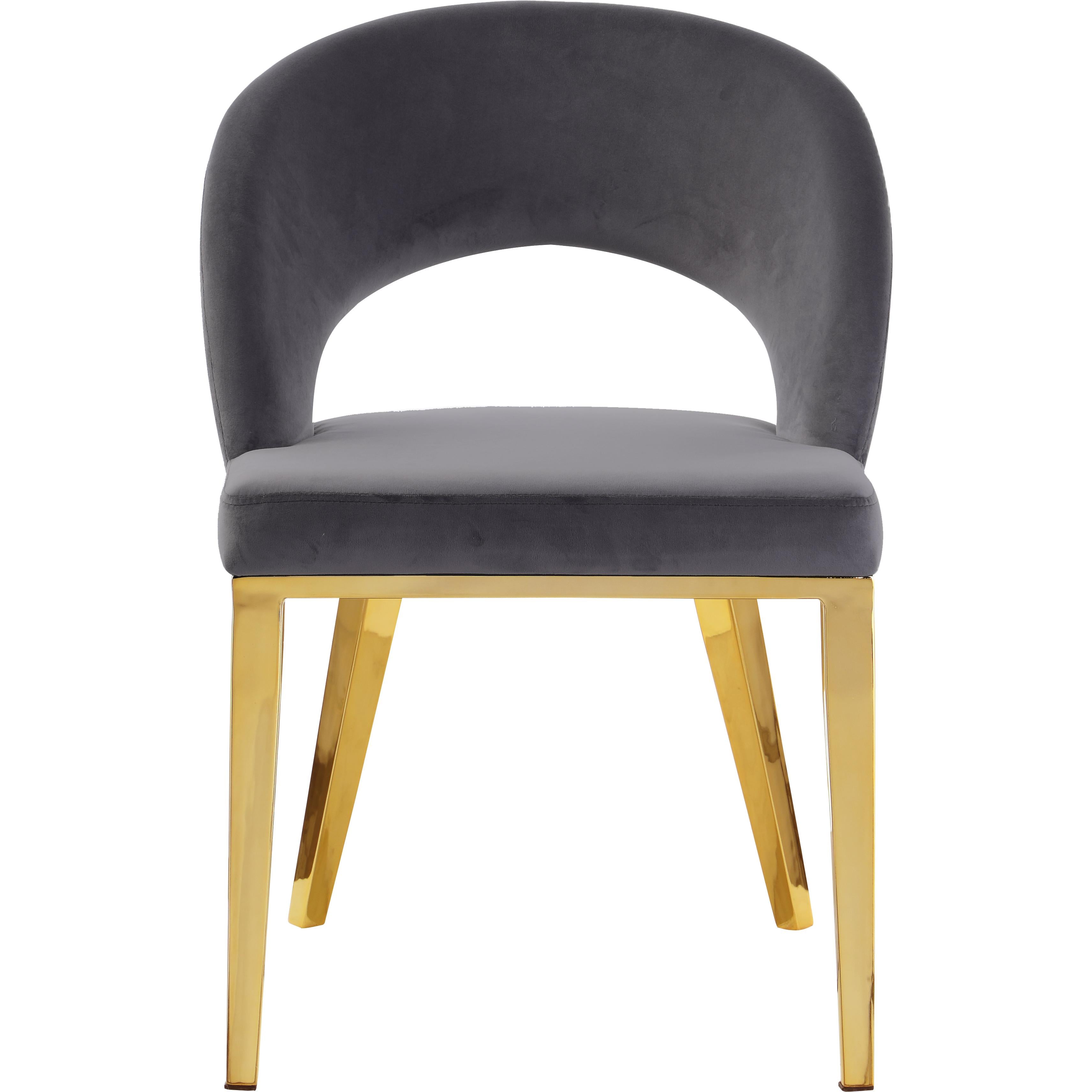 Meridian Roberto Grey Velvet Dining Chair