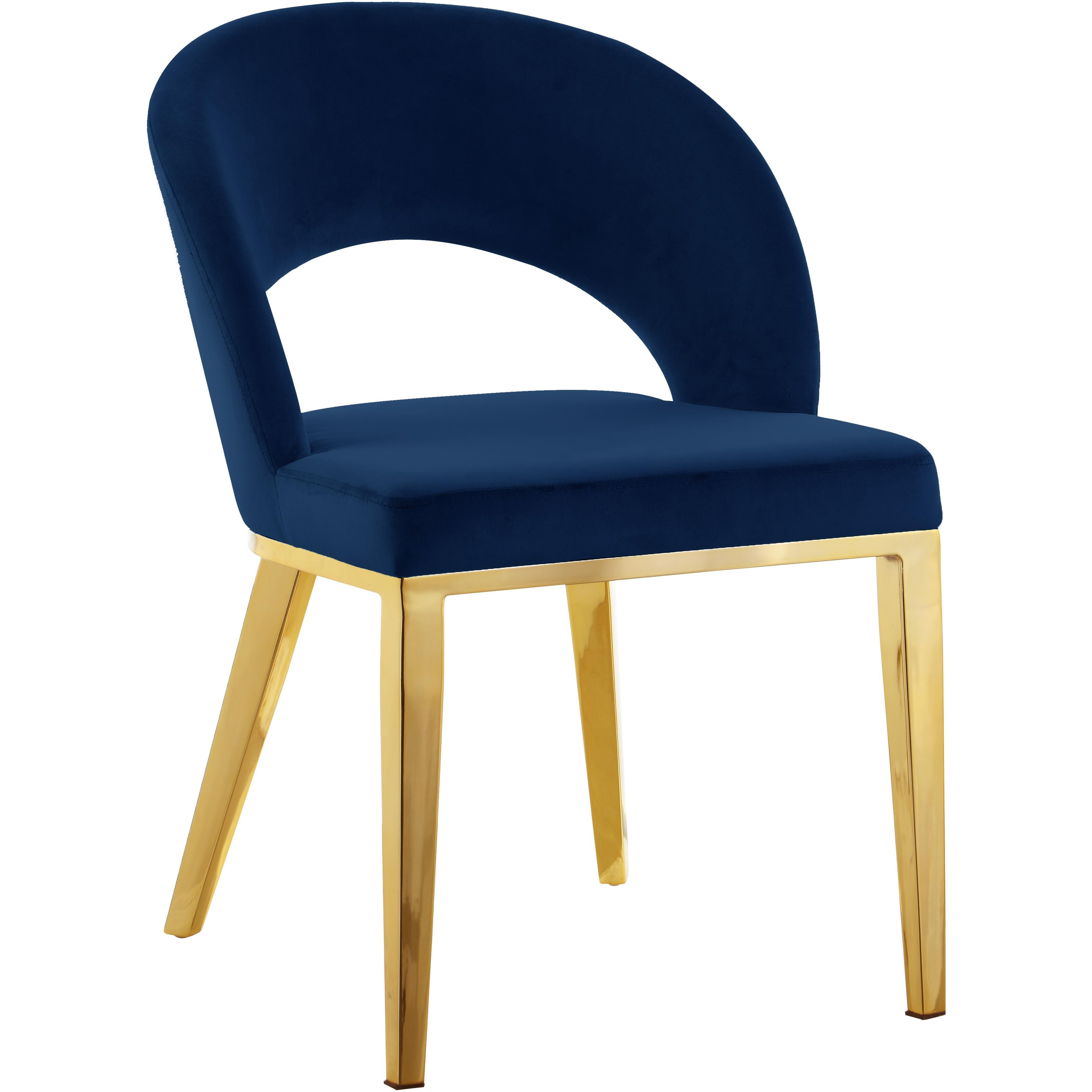Meridian Roberto Navy Velvet Dining Chair