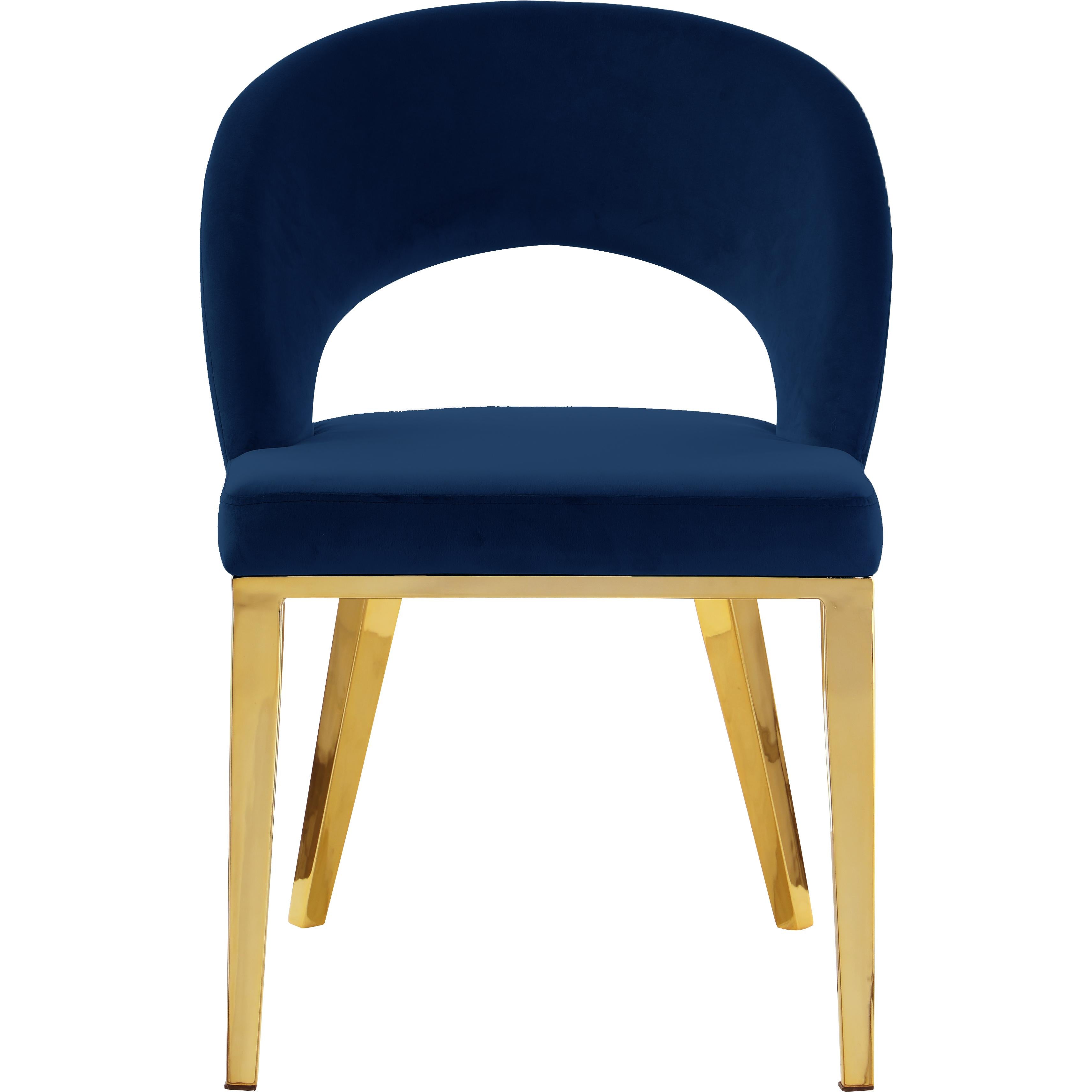 Meridian Roberto Navy Velvet Dining Chair