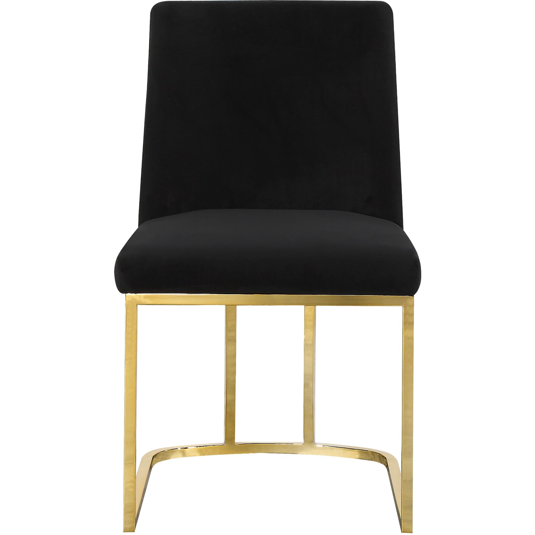 Meridian Heidi Black Velvet Dining Chair