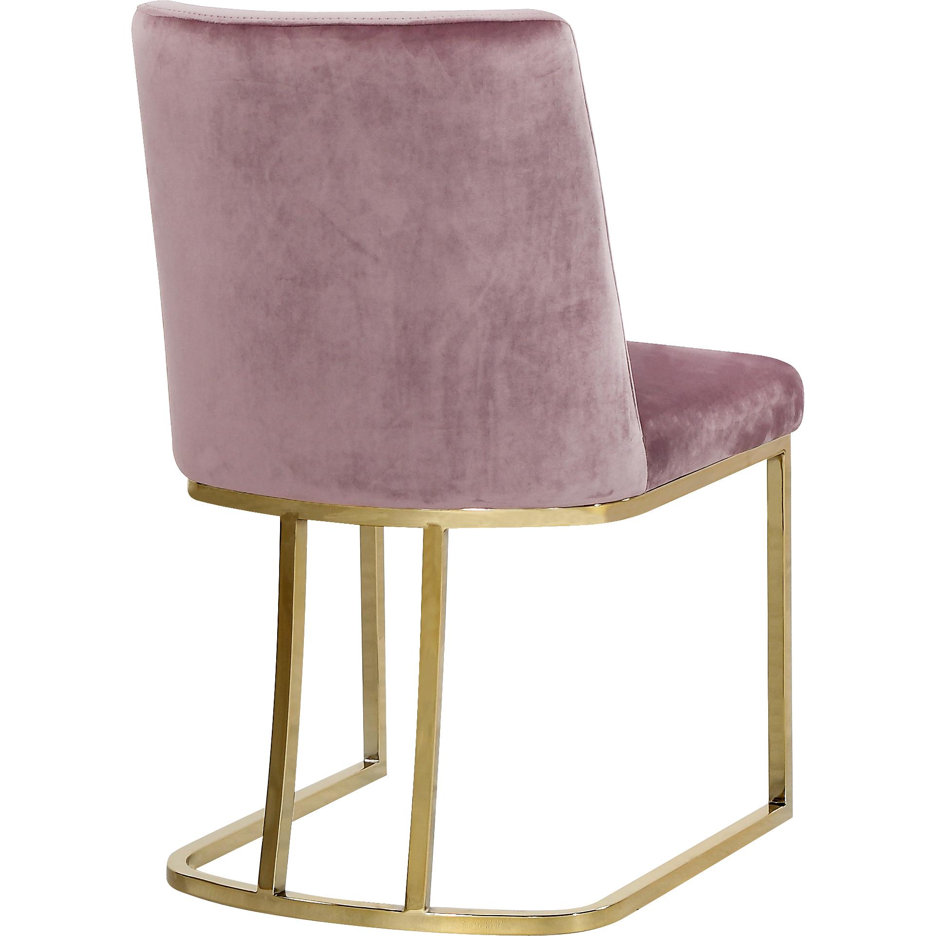 Meridian Heidi Pink Velvet Dining Chair