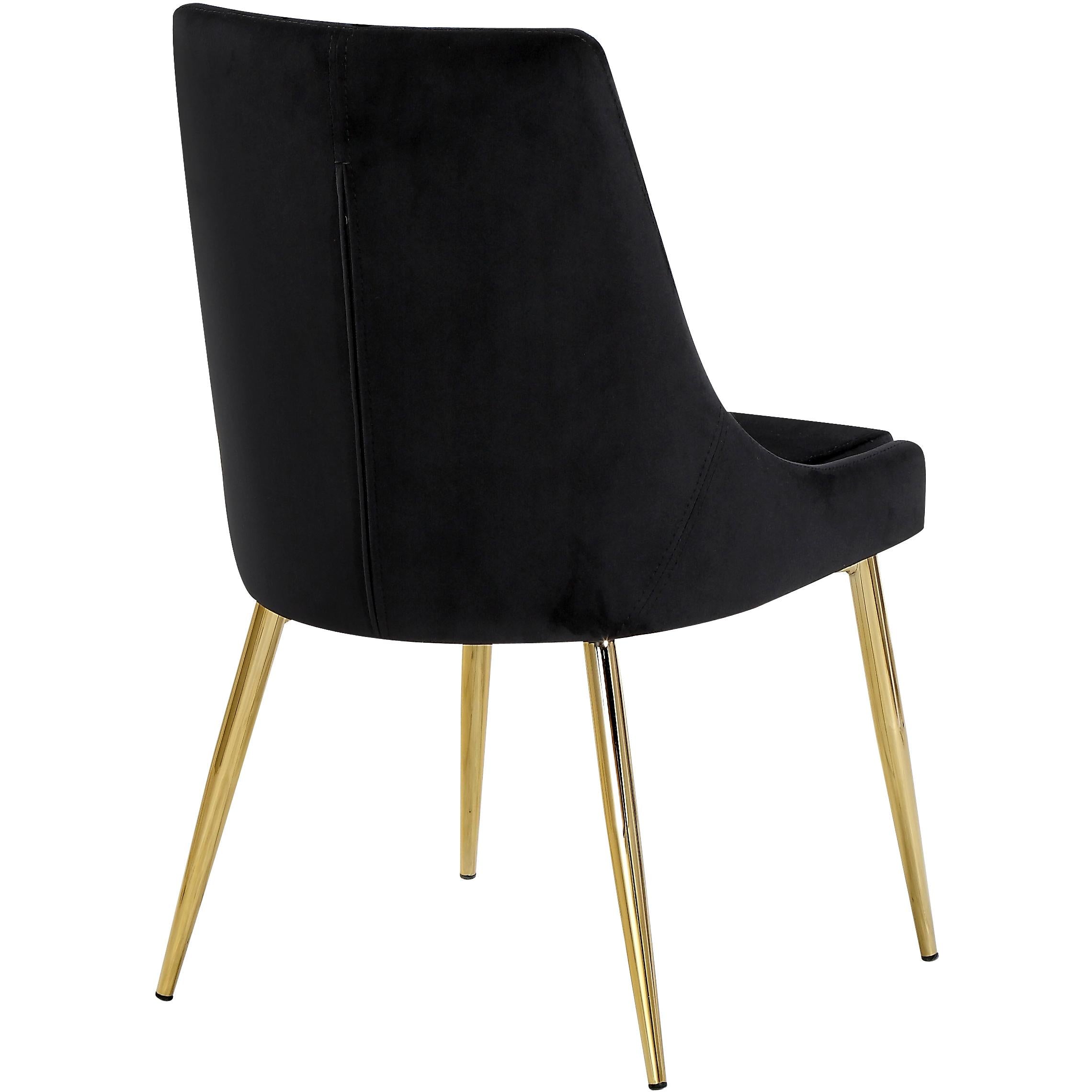 Meridian Karina Black Velvet Dining Chair