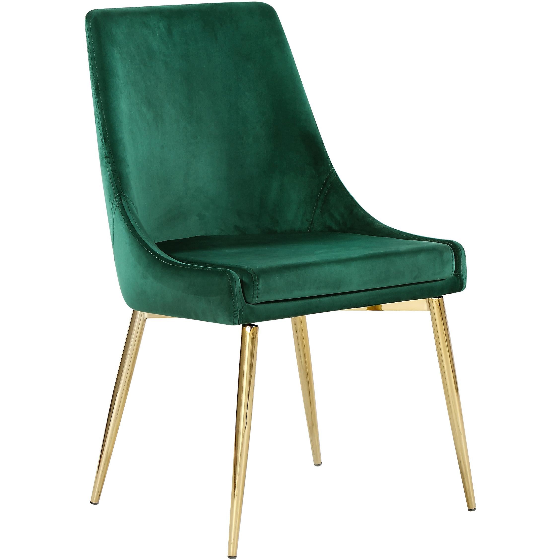 Meridian Karina Green Velvet Dining Chair