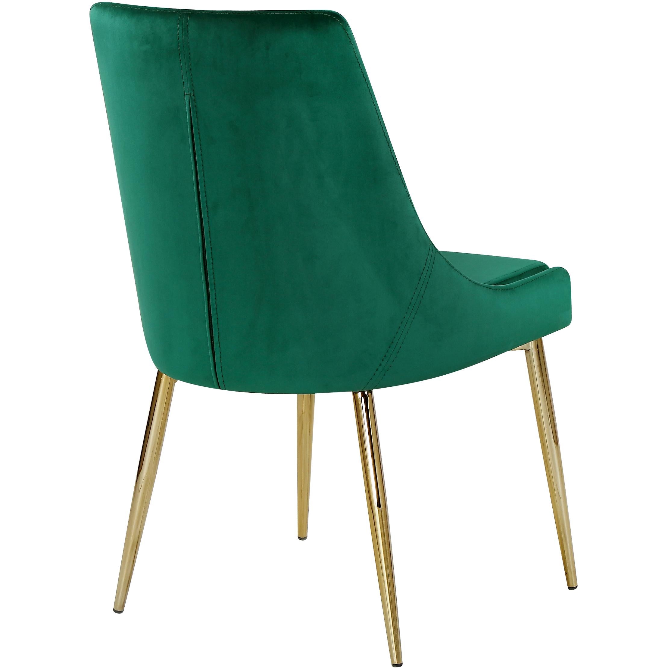 Meridian Karina Green Velvet Dining Chair
