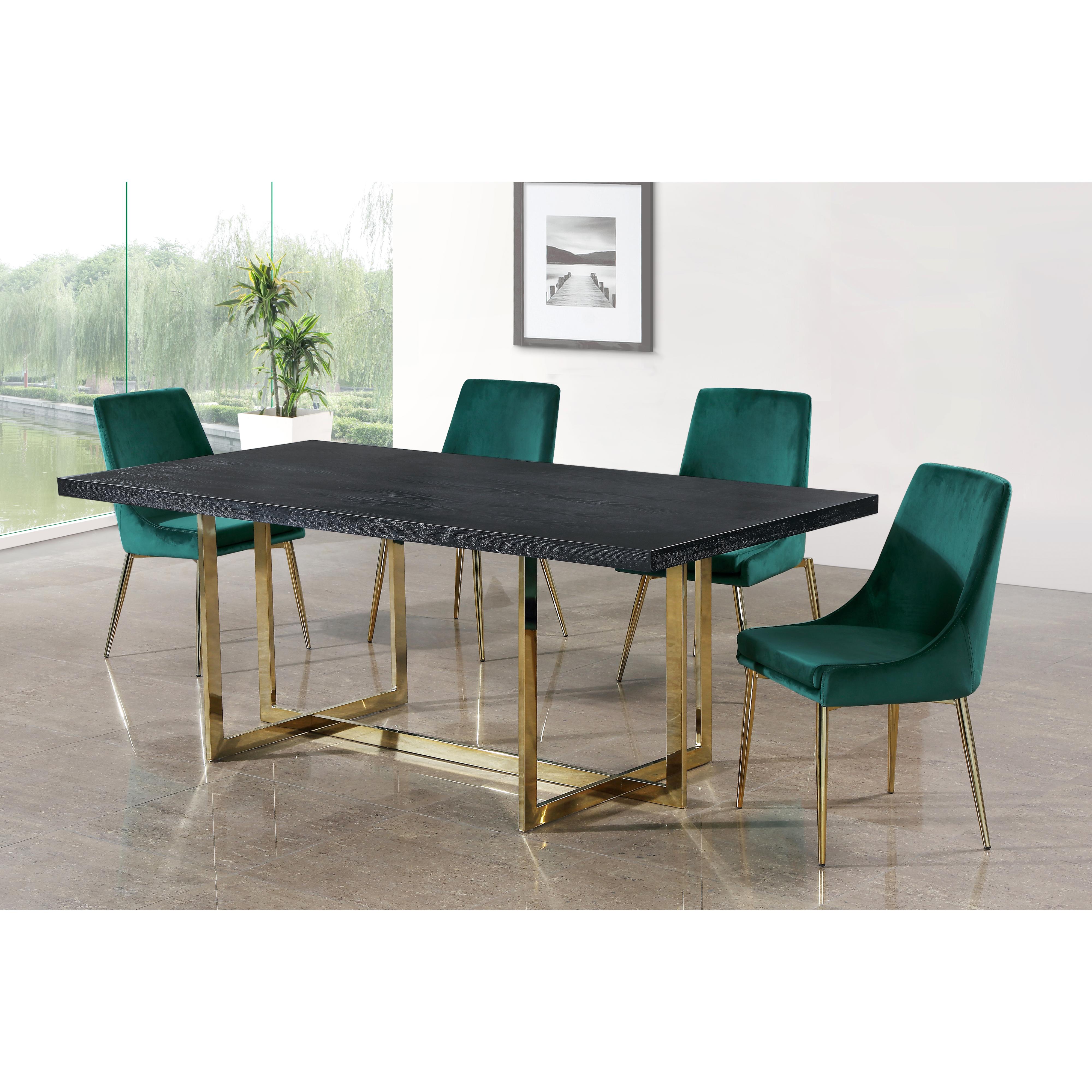 Meridian Karina Green Velvet Dining Chair