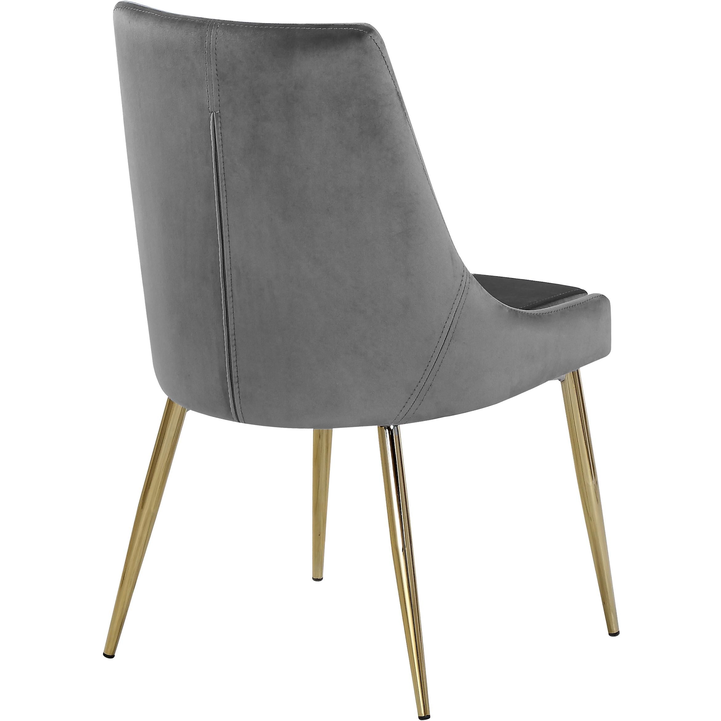 Meridian Karina Grey Velvet Dining Chair