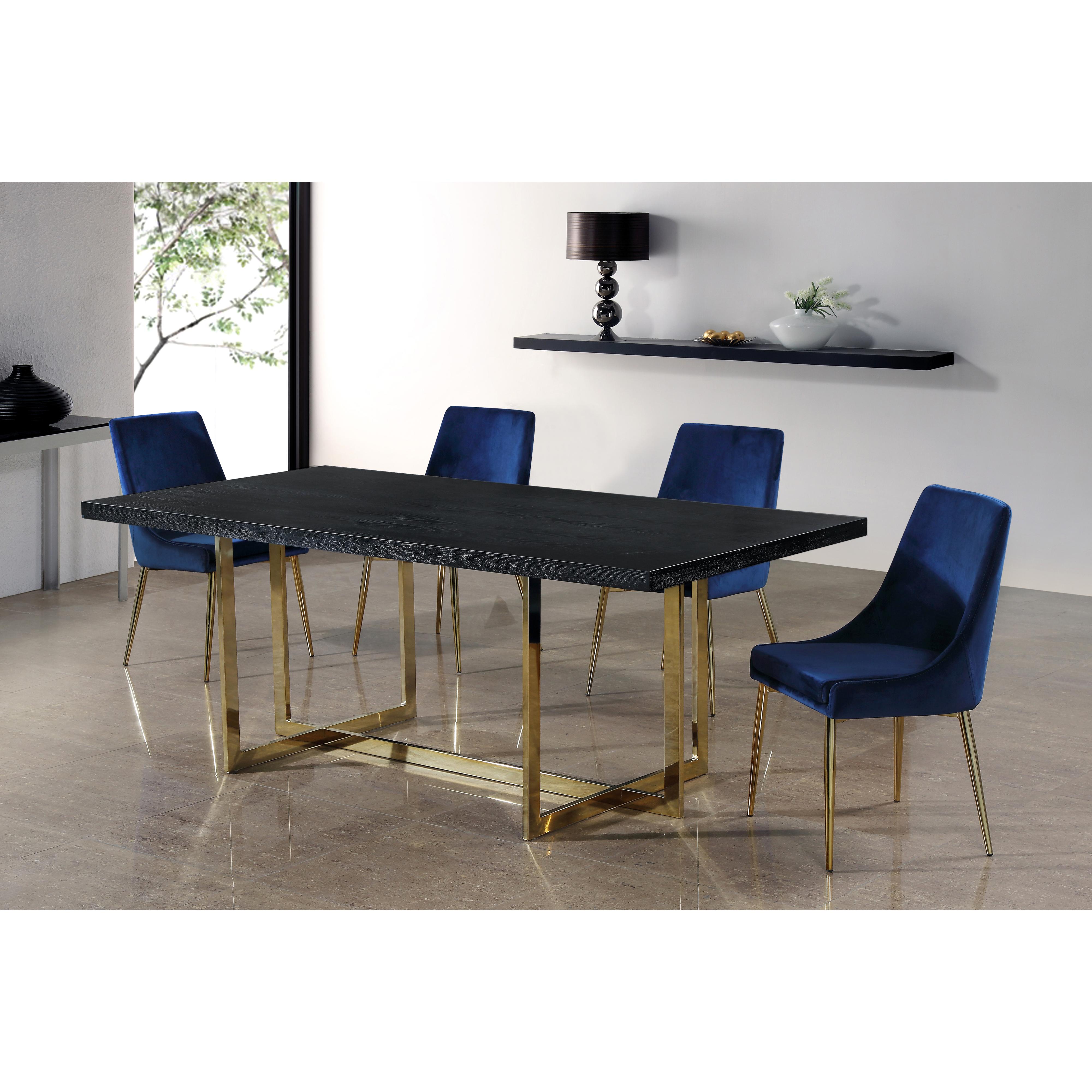 Meridian Karina Navy Velvet Dining Chair
