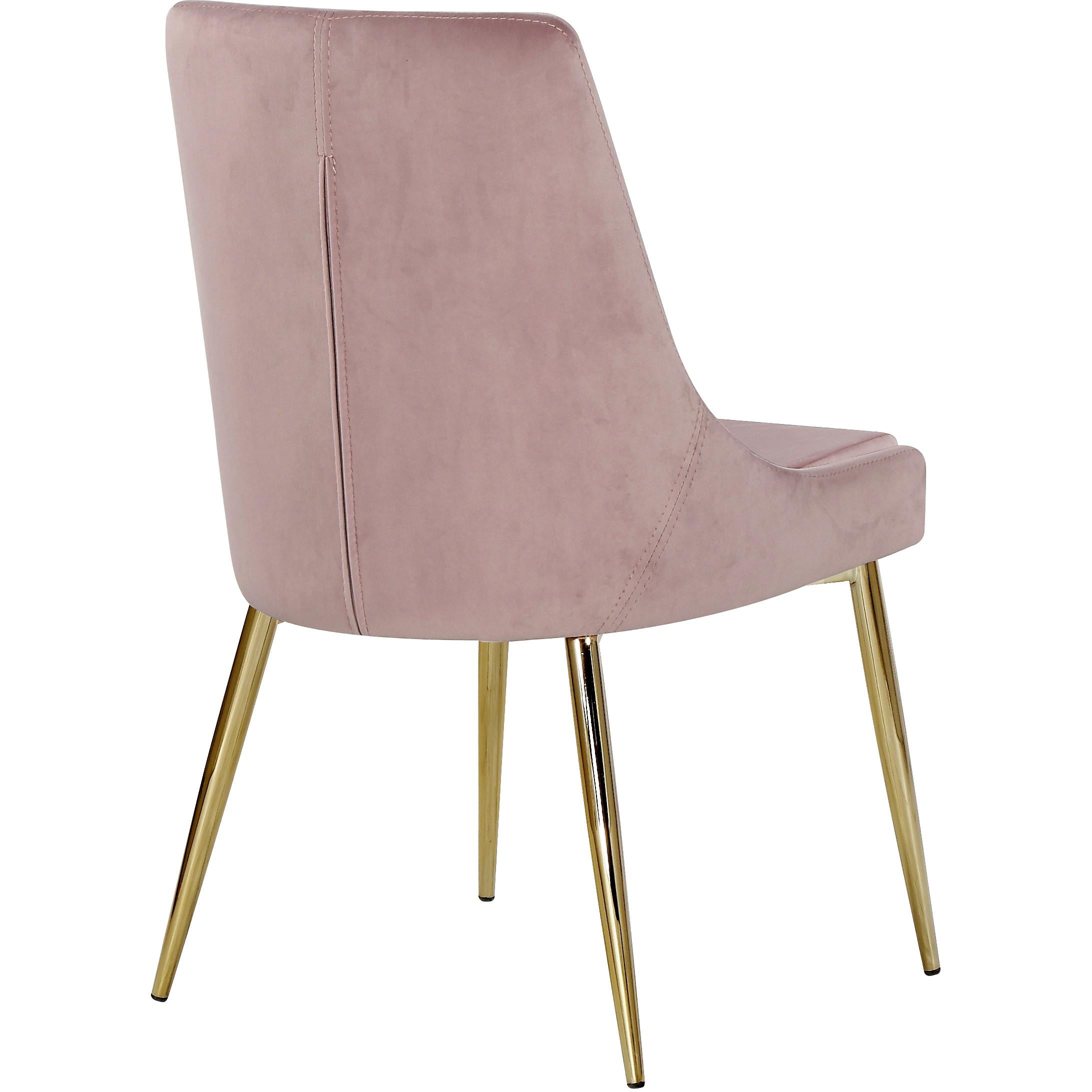 Meridian Karina Pink Velvet Dining Chair