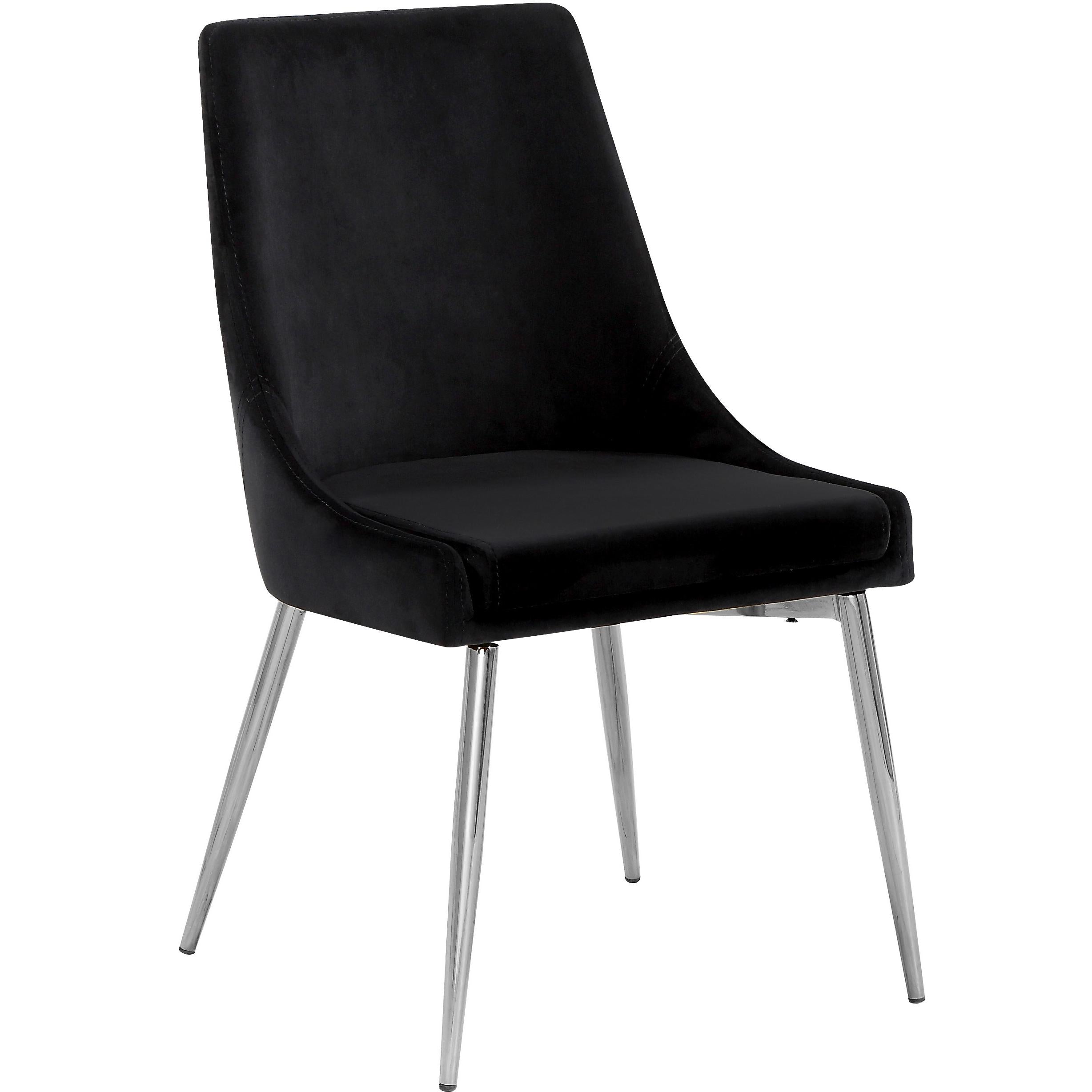 Meridian Karina Black Velvet Dining Chair