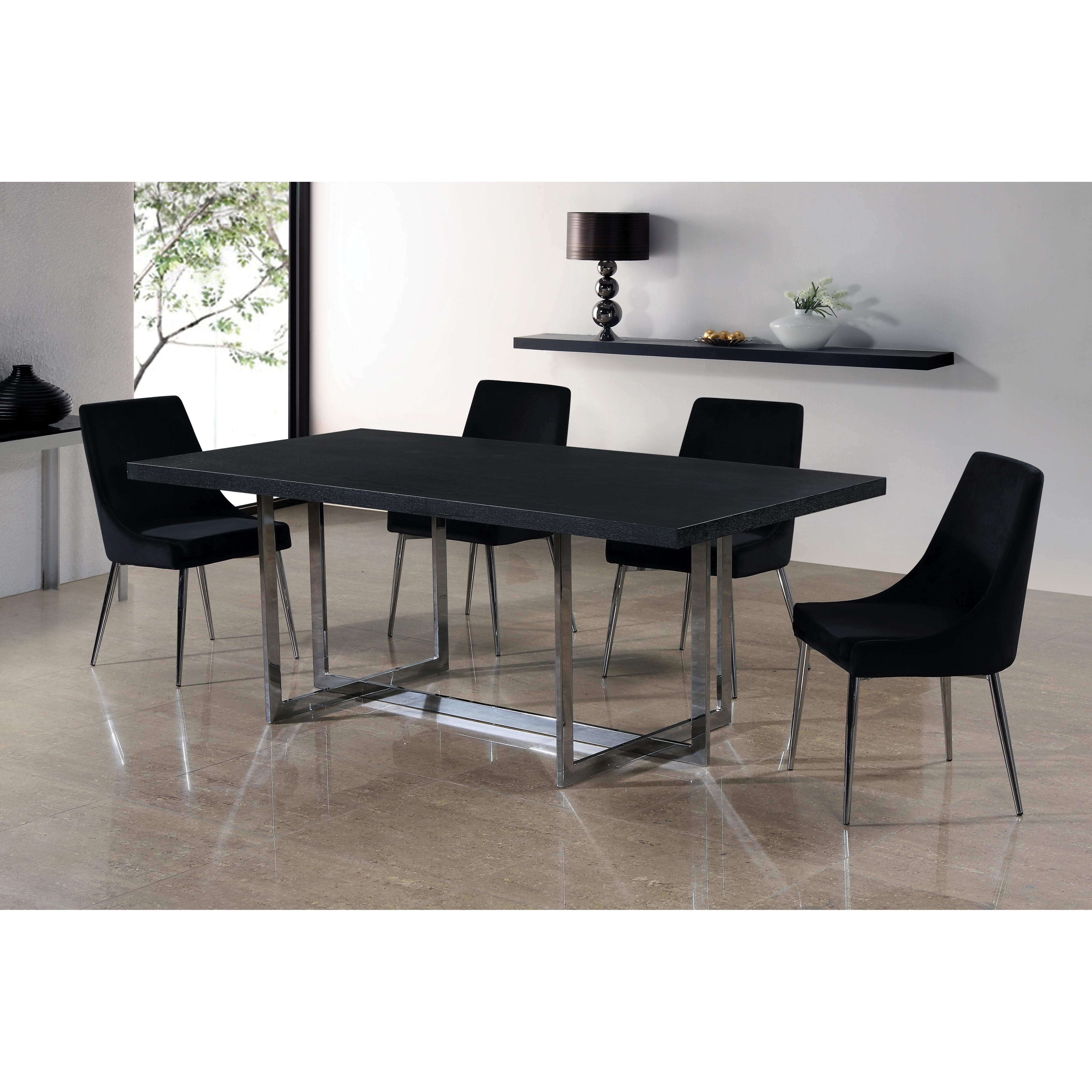 Meridian Karina Black Velvet Dining Chair