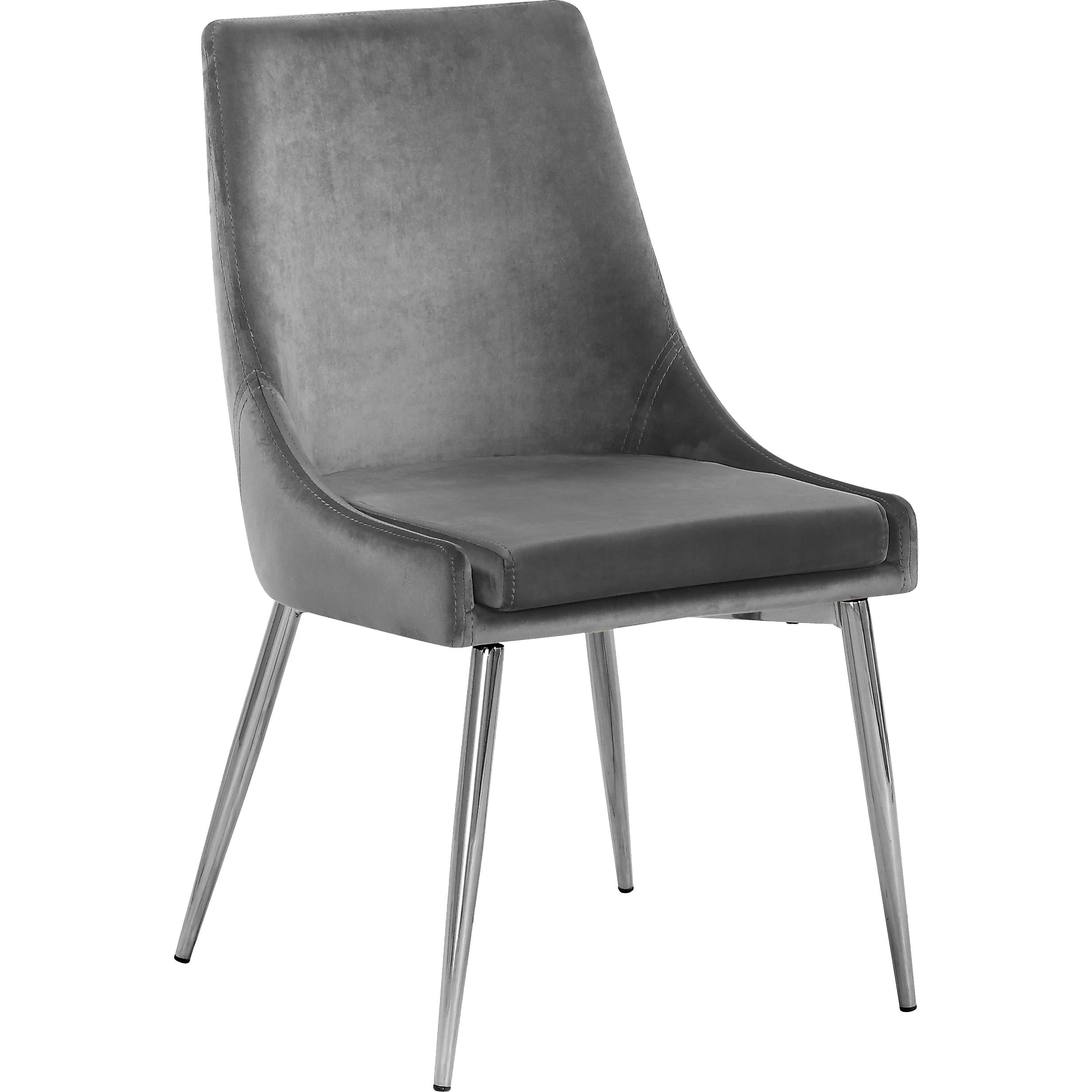 Meridian Karina Grey Velvet Dining Chair
