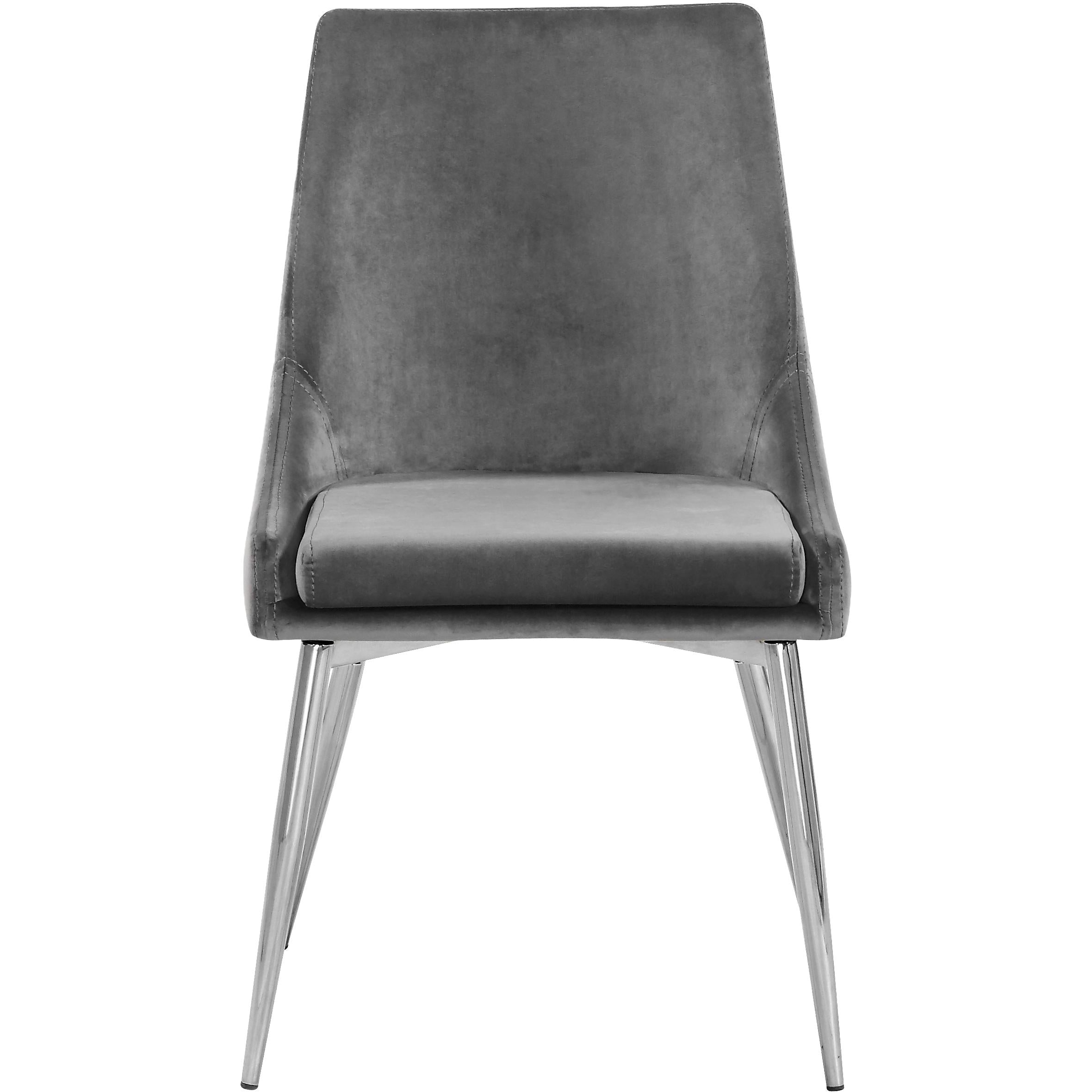 Meridian Karina Grey Velvet Dining Chair