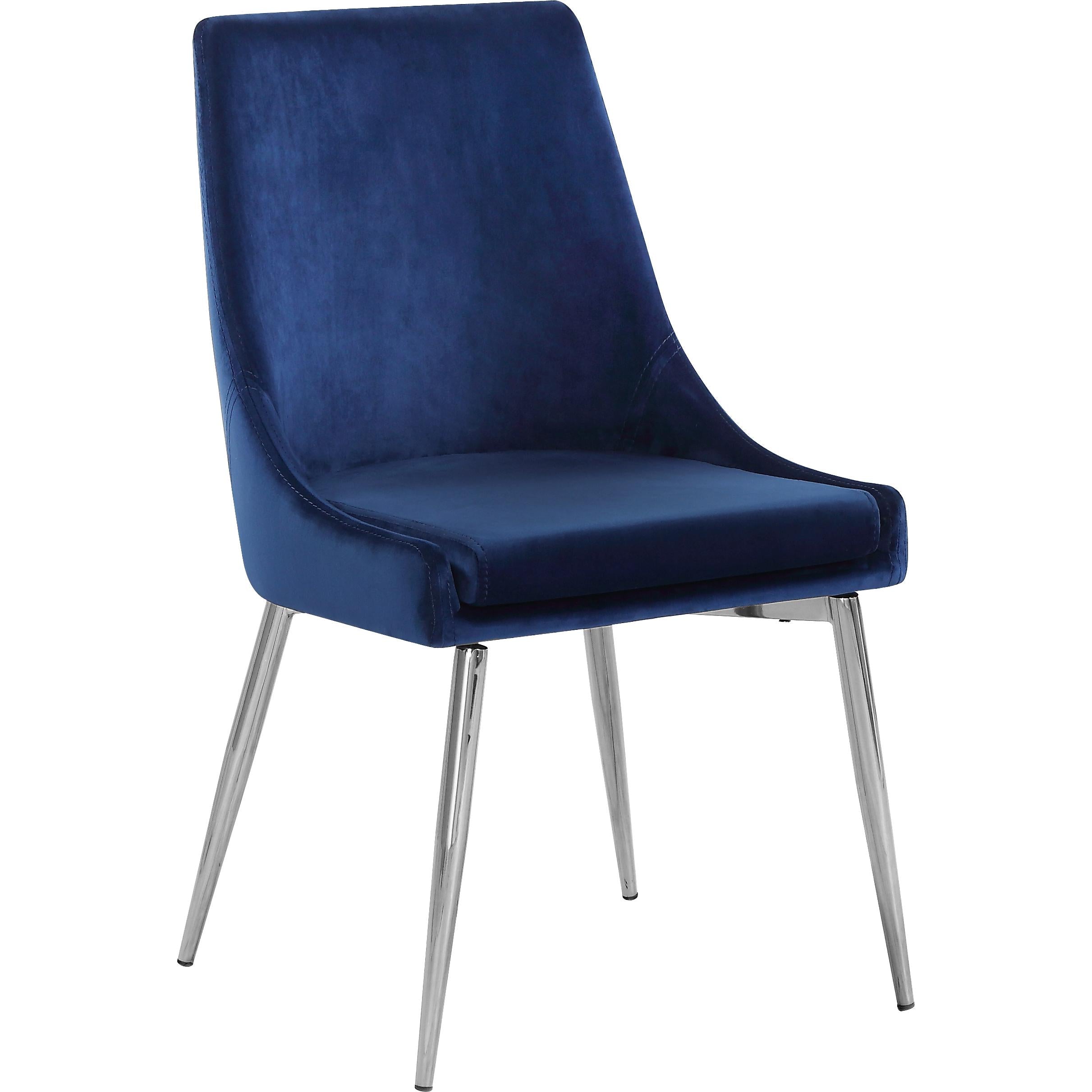 Meridian Karina Navy Velvet Dining Chair