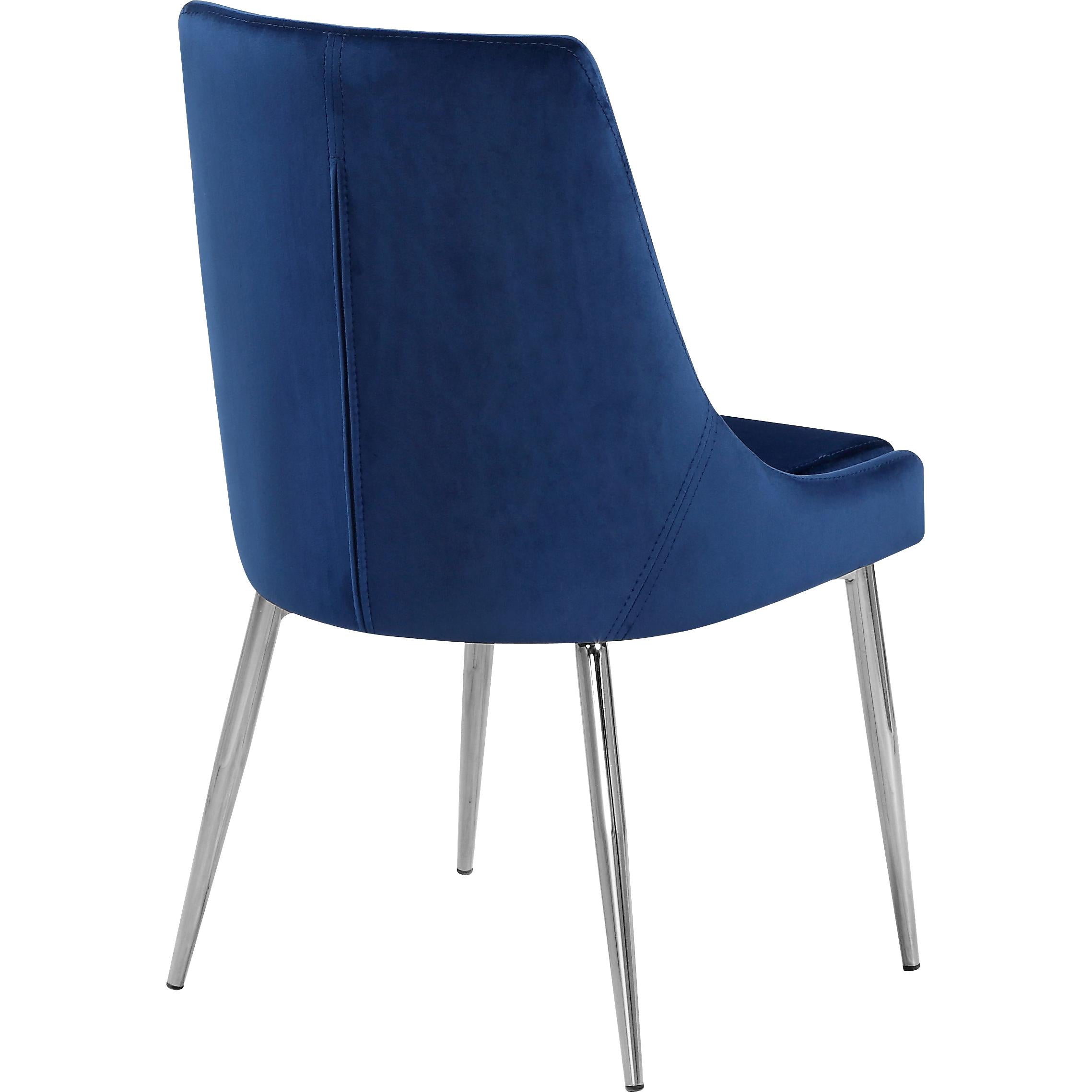Meridian Karina Navy Velvet Dining Chair