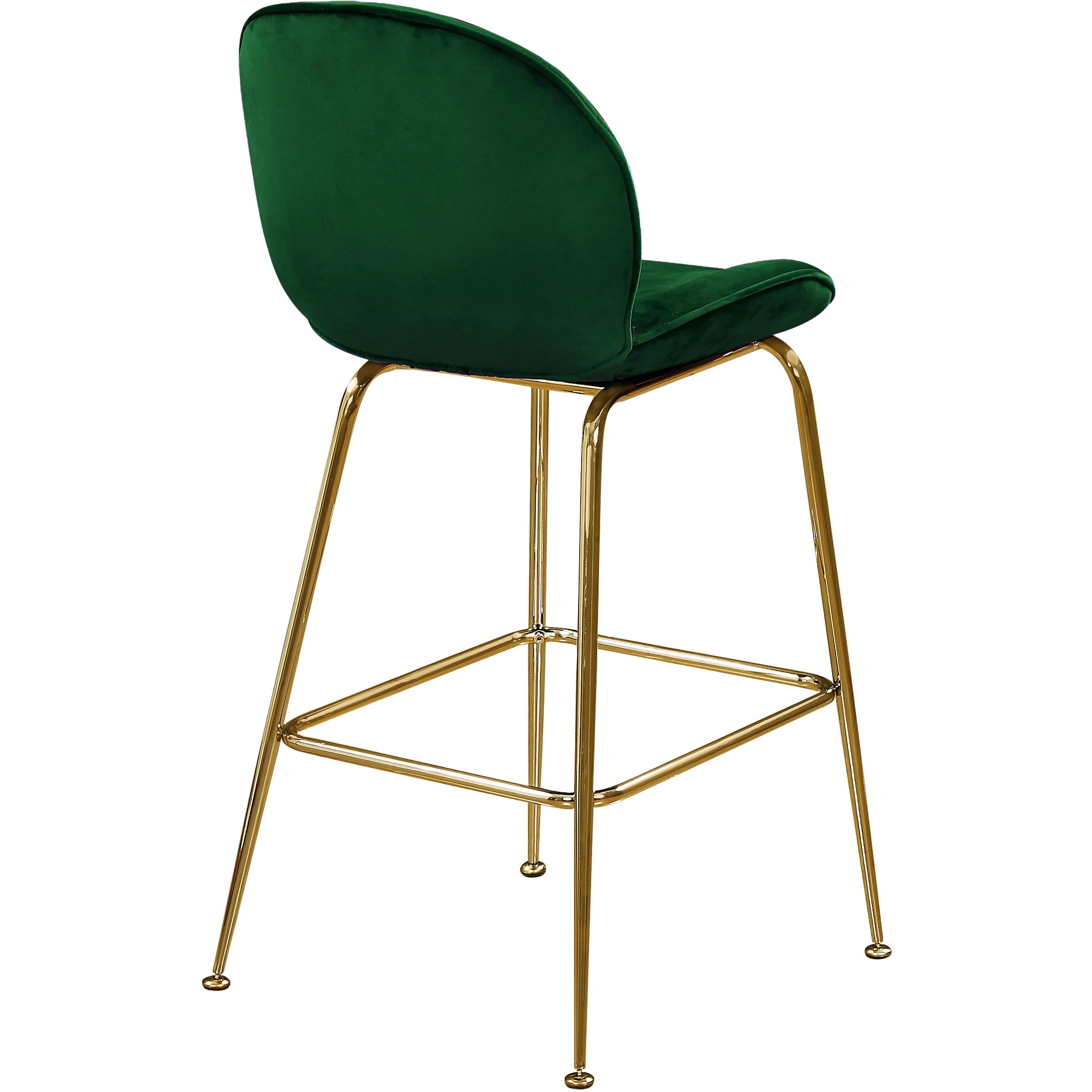 Meridian Paris Green Velvet Stool
