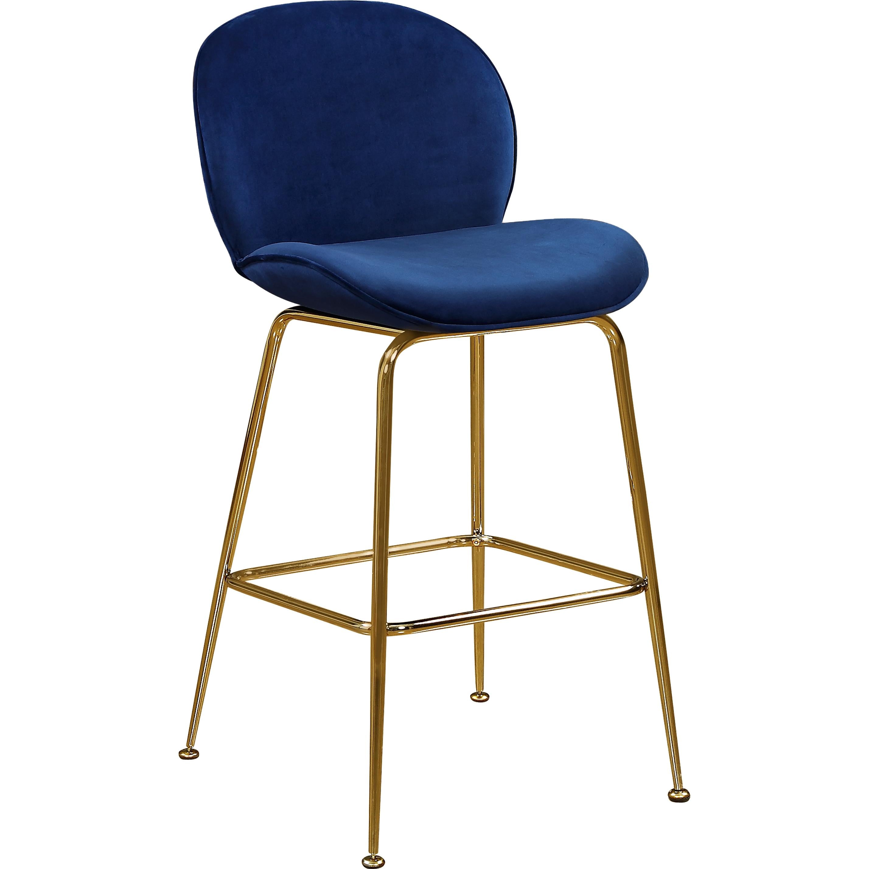 Meridian Paris Navy Velvet Stool